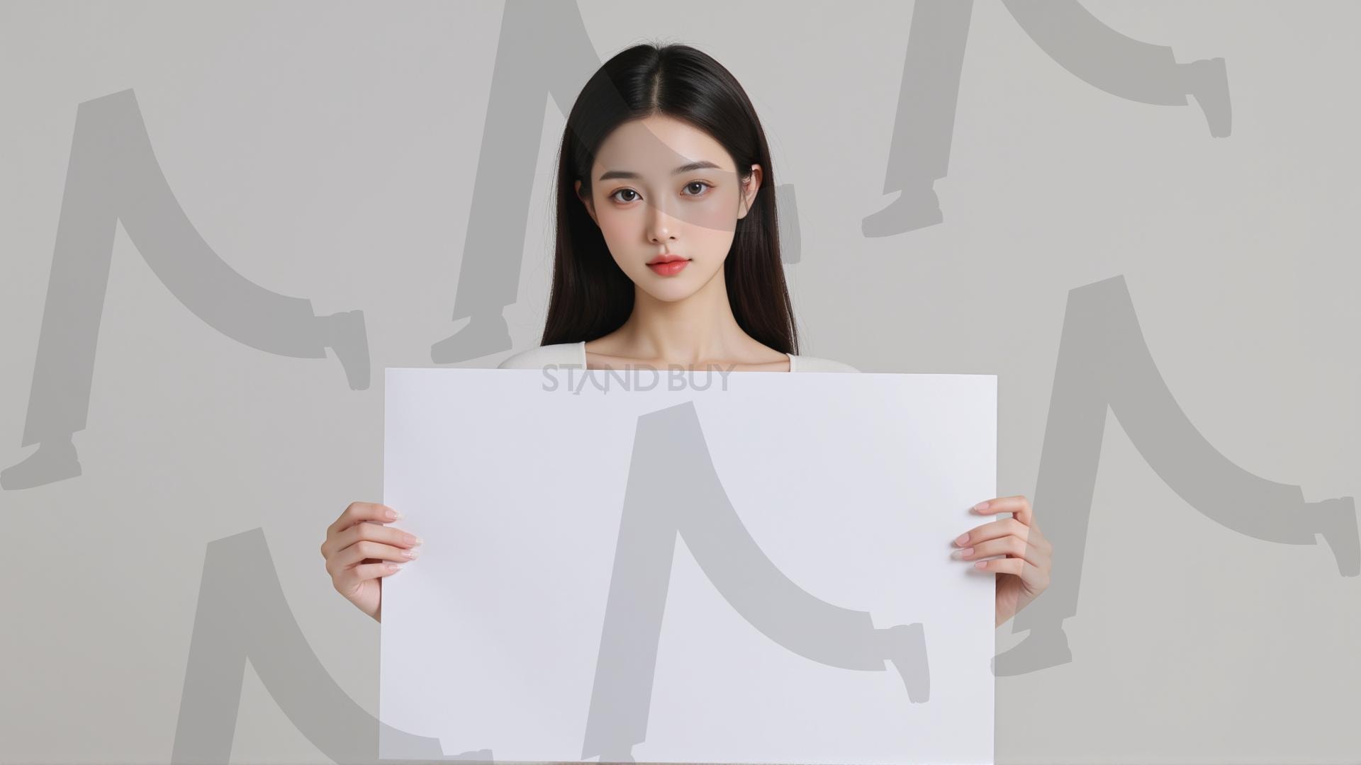 맞춤형 메시지 - 원하는 단어나 문구를 팻말에 넣어 사용 | 맞춤형 메시지, 팻말, 표지판, 안내, 경고, 광고, 정보, 프레젠테이션, ppt, 템플릿, Template, 미녀, 미인, ai | 스탠바이 STANDBUY 디지털 콘텐츠