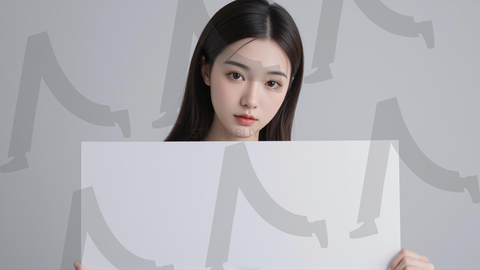 맞춤형 메시지 - 원하는 단어나 문구를 팻말에 넣어 사용 | 맞춤형 메시지, 팻말, 표지판, 안내, 경고, 광고, 정보, 프레젠테이션, ppt, 템플릿, Template, 미녀, 미인, ai | 스탠바이 STANDBUY 디지털 콘텐츠
