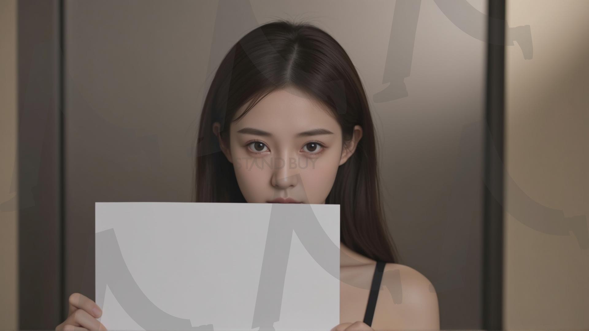 맞춤형 메시지 - 원하는 단어나 문구를 팻말에 넣어 사용 | 맞춤형 메시지, 팻말, 표지판, 안내, 경고, 광고, 정보, 프레젠테이션, ppt, 템플릿, Template, 미녀, 미인, ai | 스탠바이 STANDBUY 디지털 콘텐츠