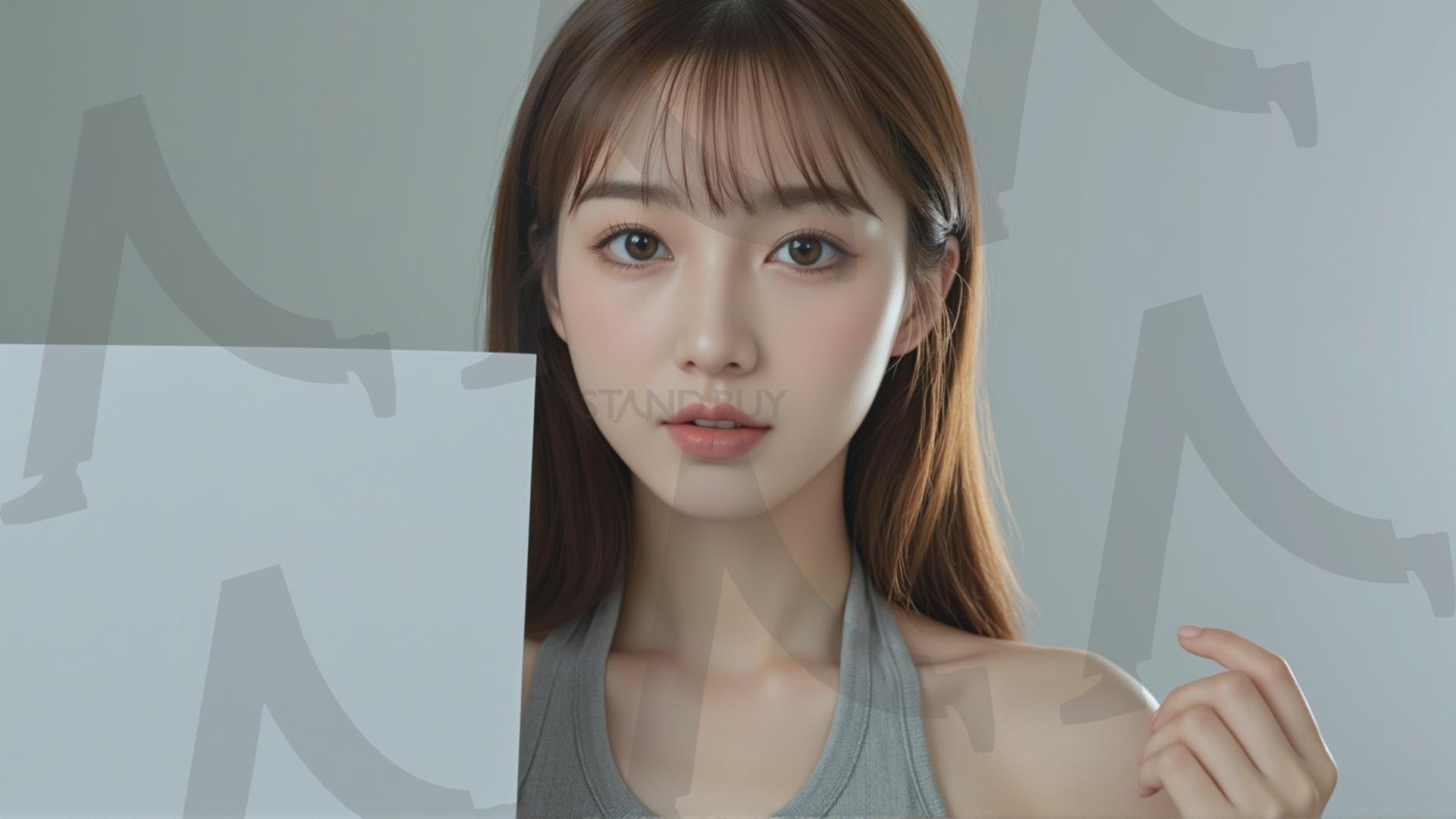 맞춤형 메시지 - 원하는 단어나 문구를 팻말에 넣어 사용 | 맞춤형 메시지, 팻말, 표지판, 안내, 경고, 광고, 정보, 프레젠테이션, ppt, 템플릿, Template, 미녀, 미인, ai | 스탠바이 STANDBUY 디지털 콘텐츠