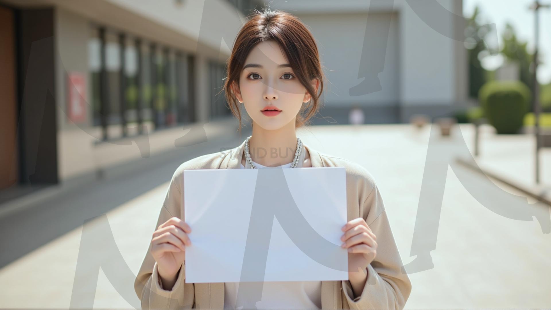 맞춤형 메시지 - 원하는 단어나 문구를 팻말에 넣어 사용 | 맞춤형 메시지, 팻말, 표지판, 안내, 경고, 광고, 정보, 프레젠테이션, ppt, 템플릿, Template, 미녀, 미인, ai | 스탠바이 STANDBUY 디지털 콘텐츠