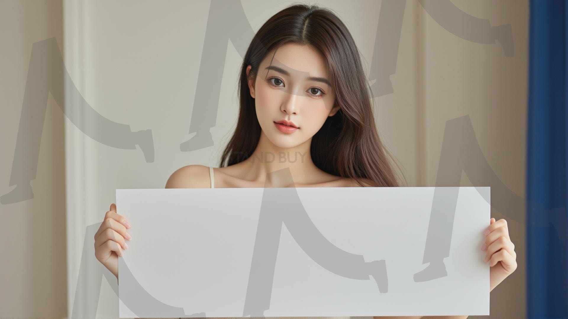 맞춤형 메시지 - 원하는 단어나 문구를 팻말에 넣어 사용 | 맞춤형 메시지, 팻말, 표지판, 안내, 경고, 광고, 정보, 프레젠테이션, ppt, 템플릿, Template, 미녀, 미인, ai | 스탠바이 STANDBUY 디지털 콘텐츠