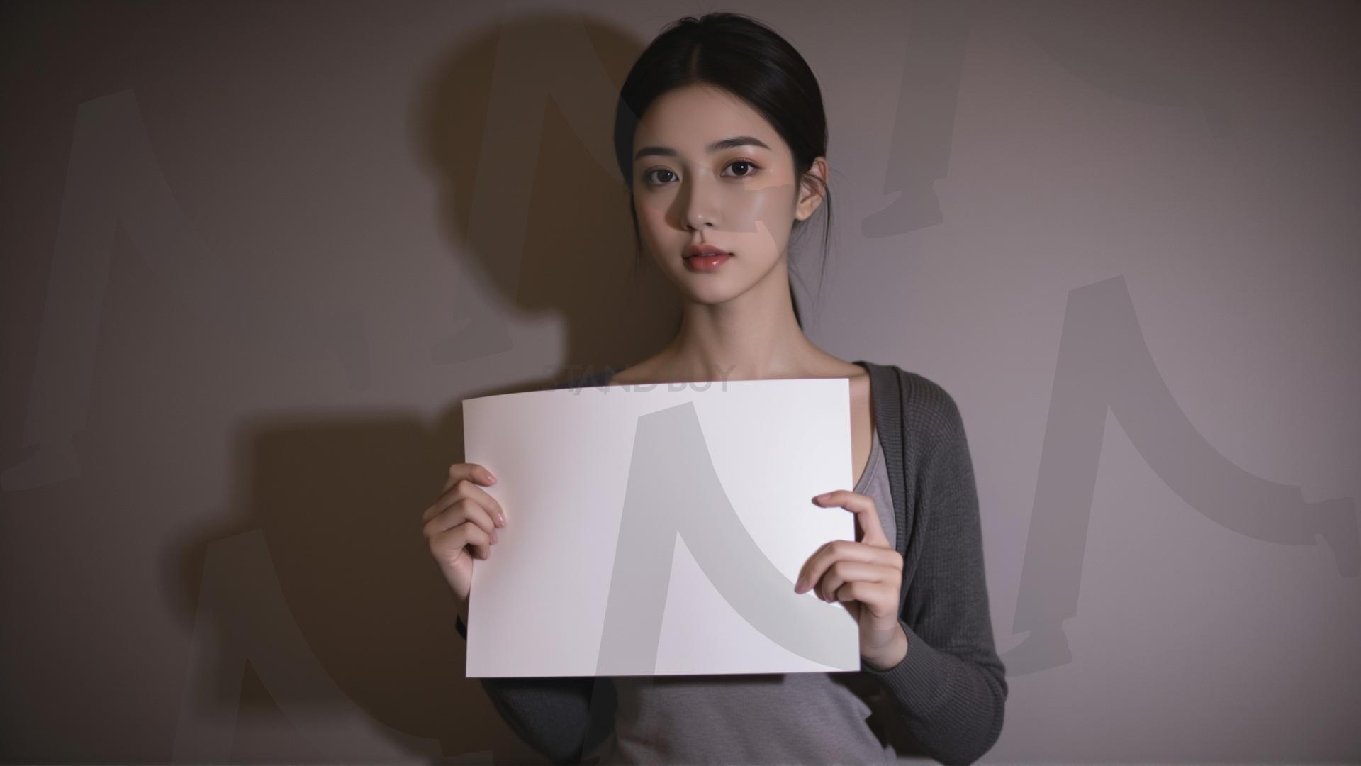 맞춤형 메시지 - 원하는 단어나 문구를 팻말에 넣어 사용 | 맞춤형 메시지, 팻말, 표지판, 안내, 경고, 광고, 정보, 프레젠테이션, ppt, 템플릿, Template, 미녀, 미인, ai | 스탠바이 STANDBUY 디지털 콘텐츠