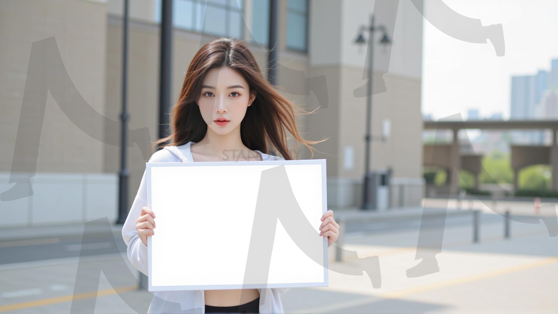 맞춤형 메시지 - 원하는 단어나 문구를 팻말에 넣어 사용 | 맞춤형 메시지, 팻말, 표지판, 안내, 경고, 광고, 정보, 프레젠테이션, ppt, 템플릿, Template, 미녀, 미인, ai | 스탠바이 STANDBUY 디지털 콘텐츠