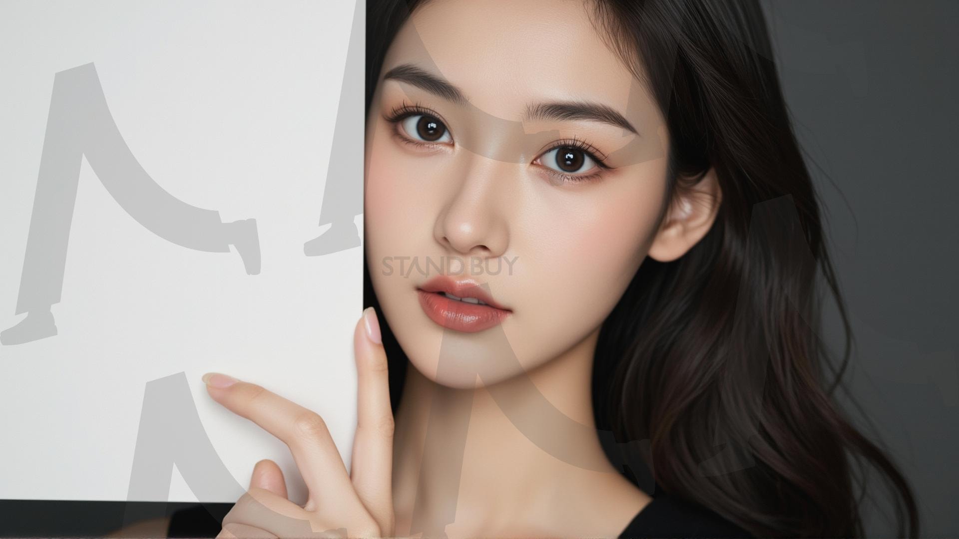 맞춤형 메시지 - 원하는 단어나 문구를 팻말에 넣어 사용 | 맞춤형 메시지, 팻말, 표지판, 안내, 경고, 광고, 정보, 프레젠테이션, ppt, 템플릿, Template, 미녀, 미인, ai | 스탠바이 STANDBUY 디지털 콘텐츠