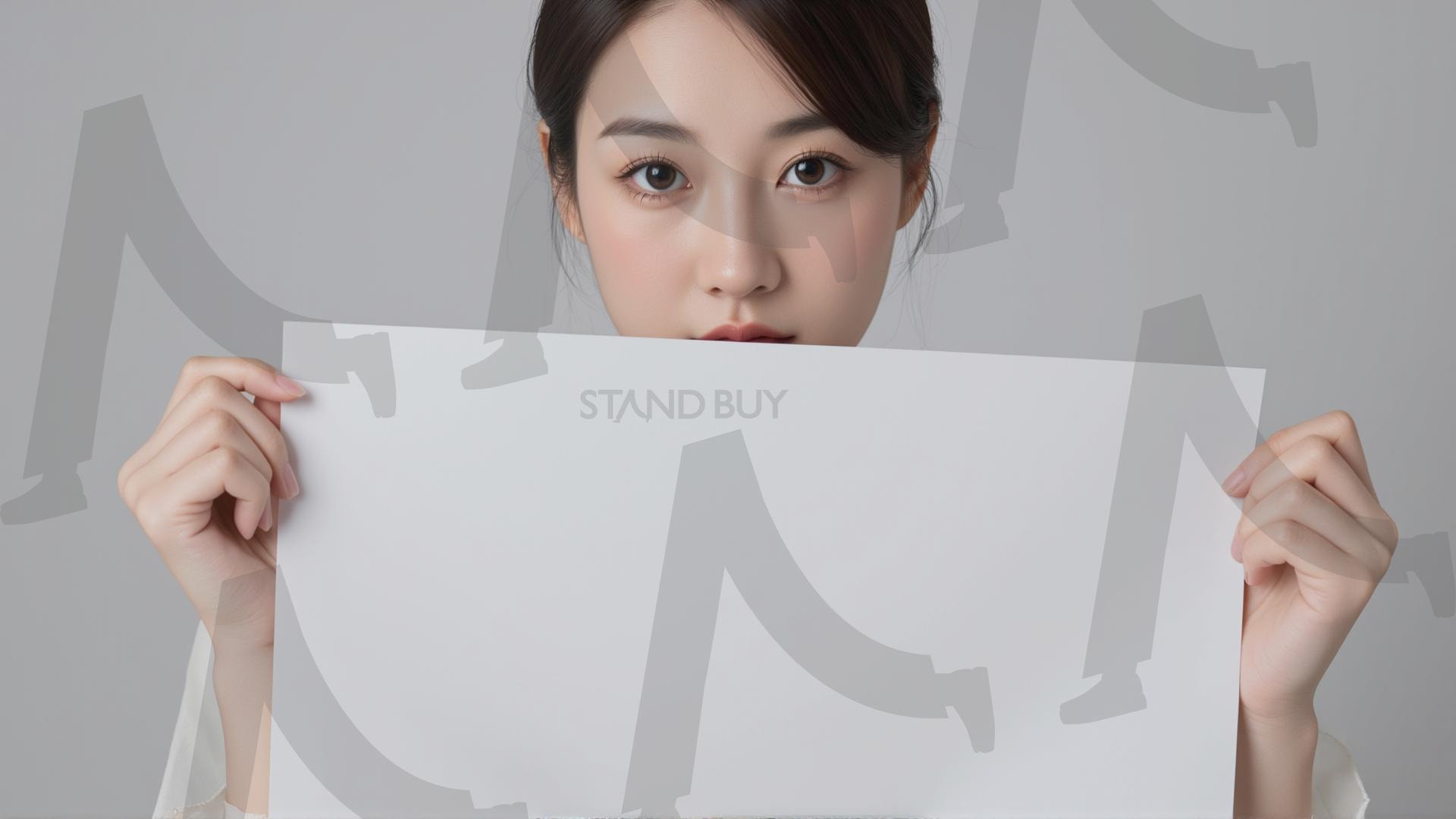 맞춤형 메시지 - 원하는 단어나 문구를 팻말에 넣어 사용 | 맞춤형 메시지, 팻말, 표지판, 안내, 경고, 광고, 정보, 프레젠테이션, ppt, 템플릿, Template, 미녀, 미인, ai | 스탠바이 STANDBUY 디지털 콘텐츠