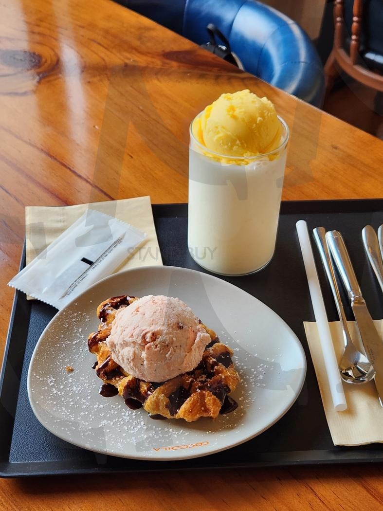 카페 디저트 | 카페, 디저트, 감성, 낭만, 크로플, 망고, 대한민국, 배경, 화면 | 스탠바이 STANDBUY 디지털 콘텐츠