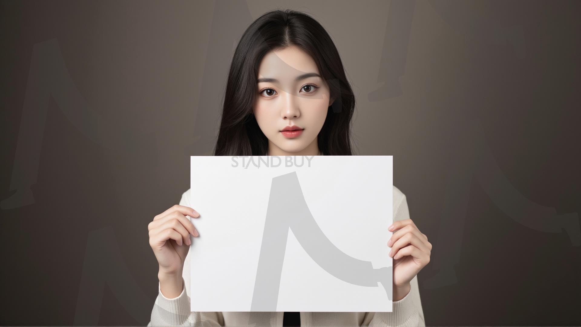 맞춤형 메시지 - 원하는 단어나 문구를 팻말에 넣어 사용 | 맞춤형 메시지, 팻말, 표지판, 안내, 경고, 광고, 정보, 프레젠테이션, ppt, 템플릿, Template, 미녀, 미인, ai | 스탠바이 STANDBUY 디지털 콘텐츠