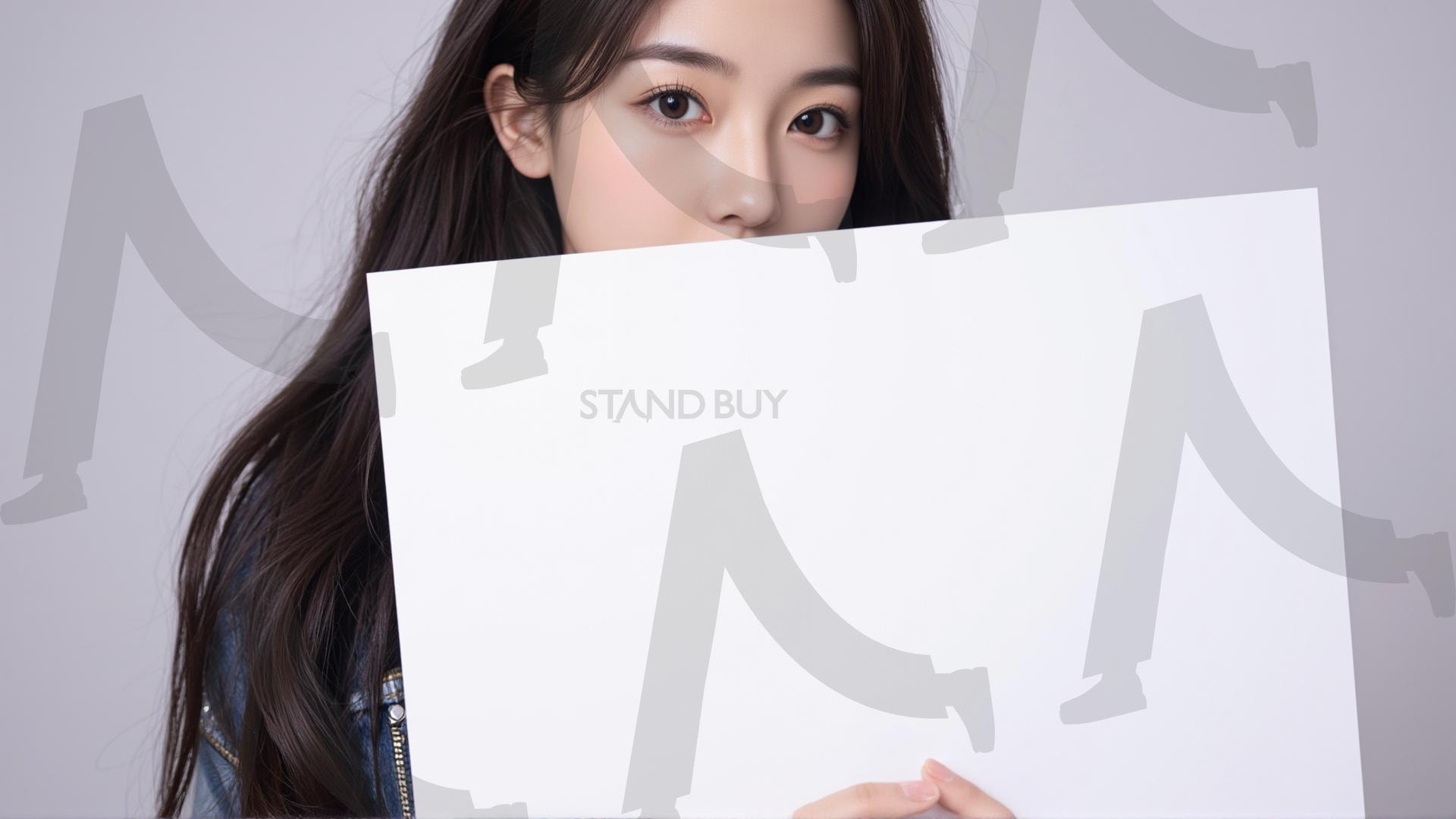 맞춤형 메시지 - 원하는 단어나 문구를 팻말에 넣어 사용 | 맞춤형 메시지, 팻말, 표지판, 안내, 경고, 광고, 정보, 프레젠테이션, ppt, 템플릿, Template, 미녀, 미인, ai | 스탠바이 STANDBUY 디지털 콘텐츠