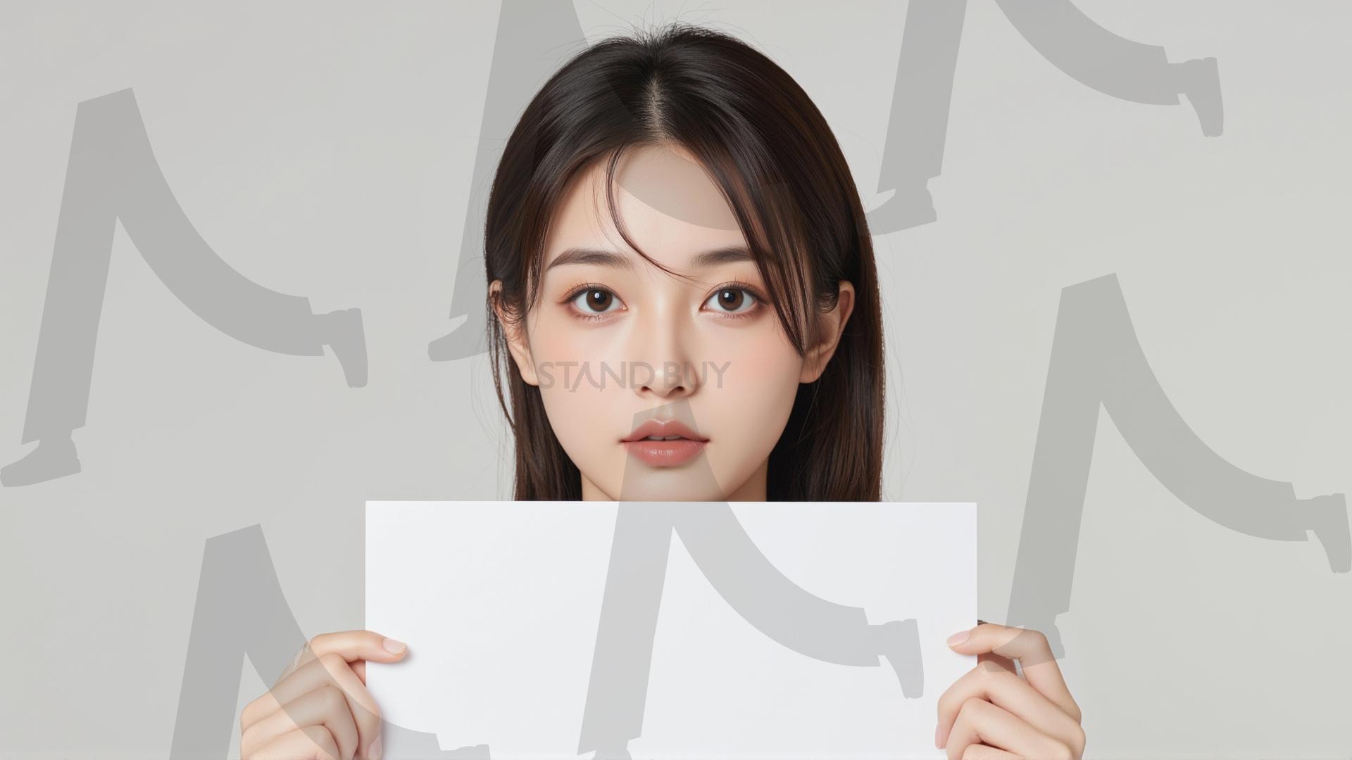 맞춤형 메시지 - 원하는 단어나 문구를 팻말에 넣어 사용 | 맞춤형 메시지, 팻말, 표지판, 안내, 경고, 광고, 정보, 프레젠테이션, ppt, 템플릿, Template, 미녀, 미인, ai | 스탠바이 STANDBUY 디지털 콘텐츠