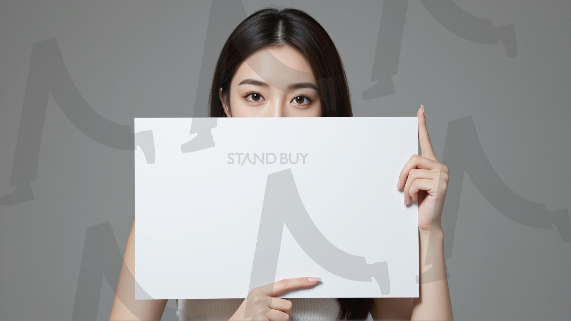 맞춤형 메시지 - 원하는 단어나 문구를 팻말에 넣어 사용 | 맞춤형 메시지, 팻말, 표지판, 안내, 경고, 광고, 정보, 프레젠테이션, ppt, 템플릿, Template, 미녀, 미인, ai | 스탠바이 STANDBUY 디지털 콘텐츠