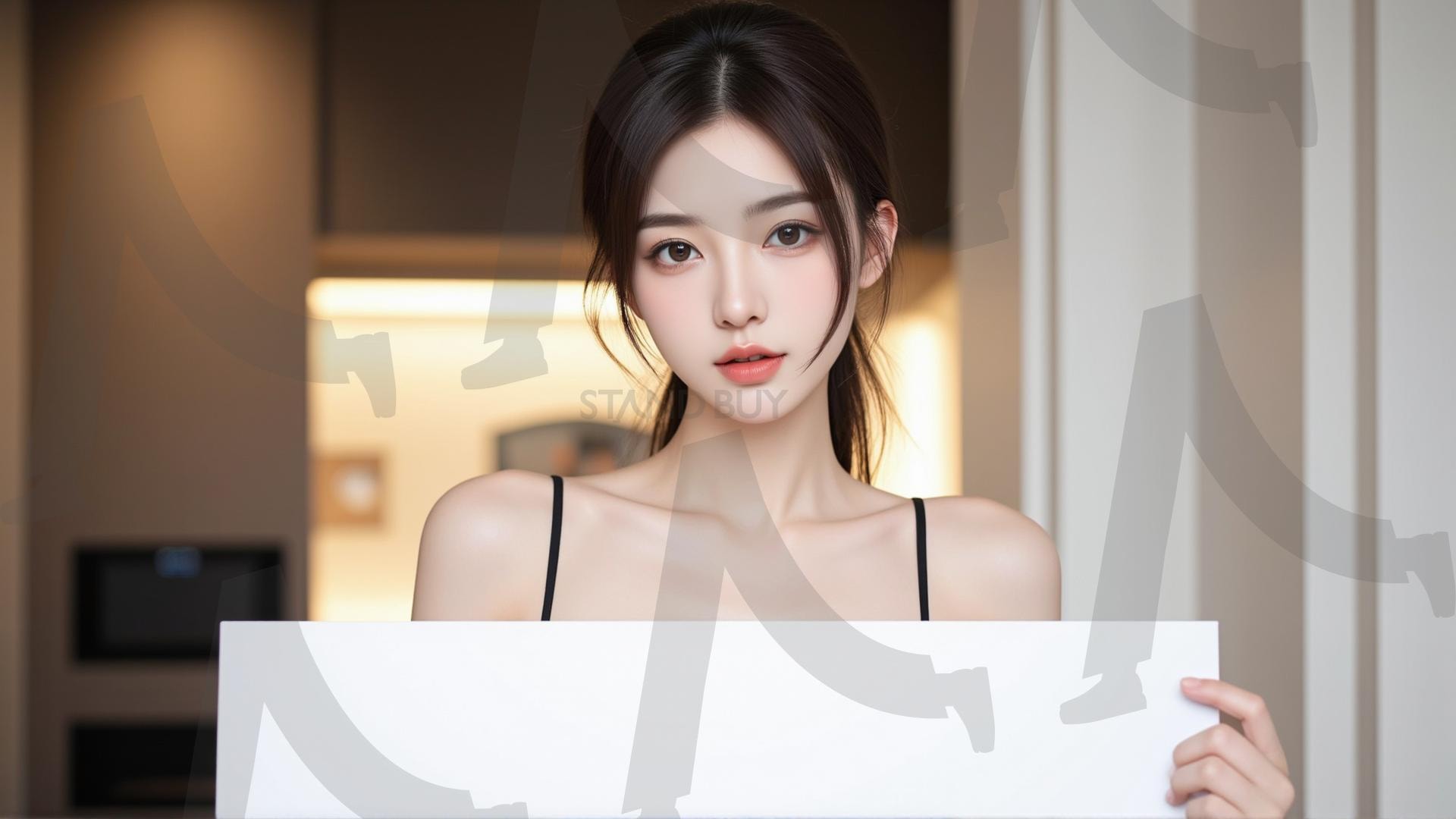 맞춤형 메시지 - 원하는 단어나 문구를 팻말에 넣어 사용 | 맞춤형 메시지, 팻말, 표지판, 안내, 경고, 광고, 정보, 프레젠테이션, ppt, 템플릿, Template, 미녀, 미인, ai | 스탠바이 STANDBUY 디지털 콘텐츠