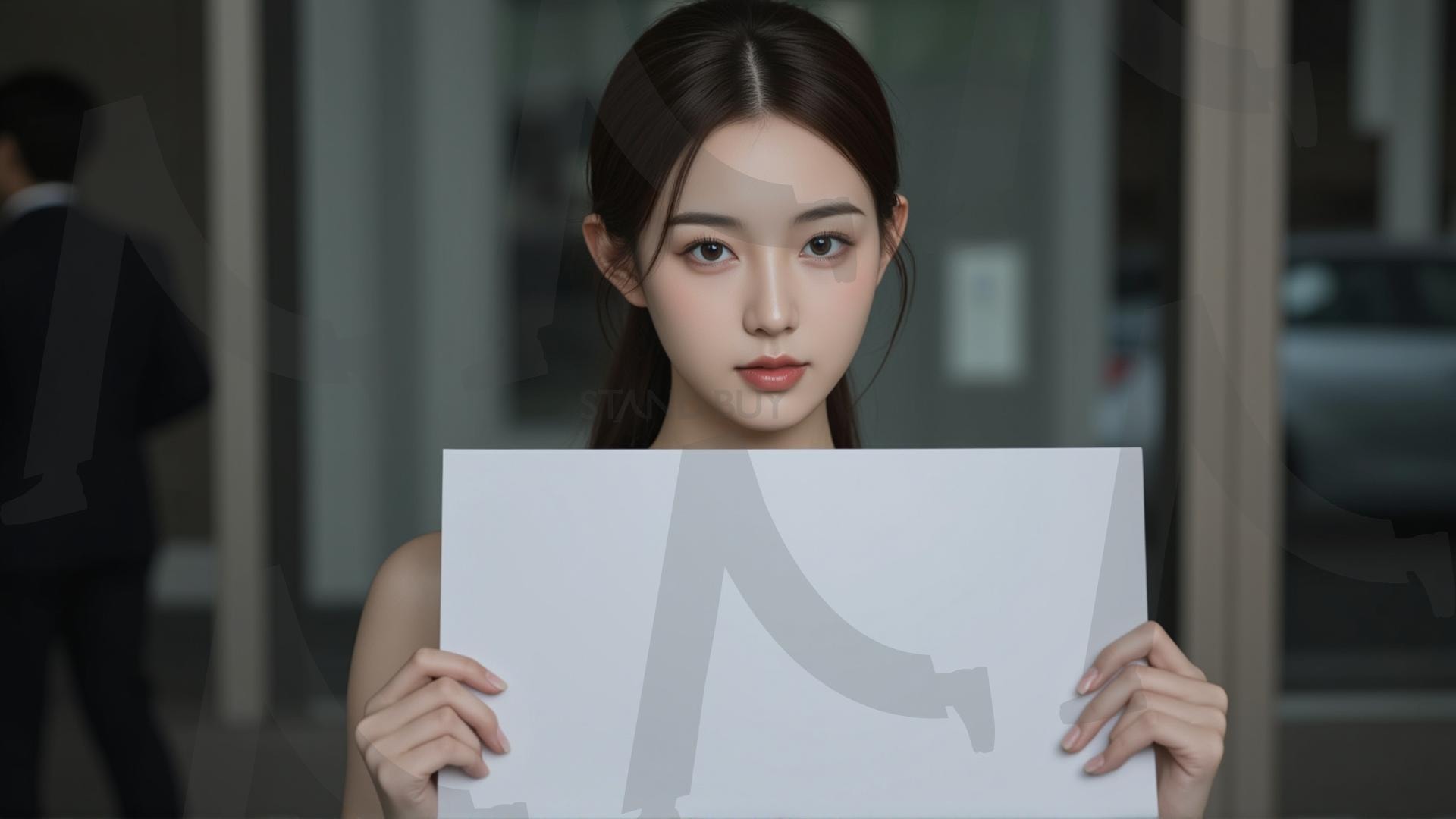 맞춤형 메시지 - 원하는 단어나 문구를 팻말에 넣어 사용 | 맞춤형 메시지, 팻말, 표지판, 안내, 경고, 광고, 정보, 프레젠테이션, ppt, 템플릿, Template, 미녀, 미인, ai | 스탠바이 STANDBUY 디지털 콘텐츠