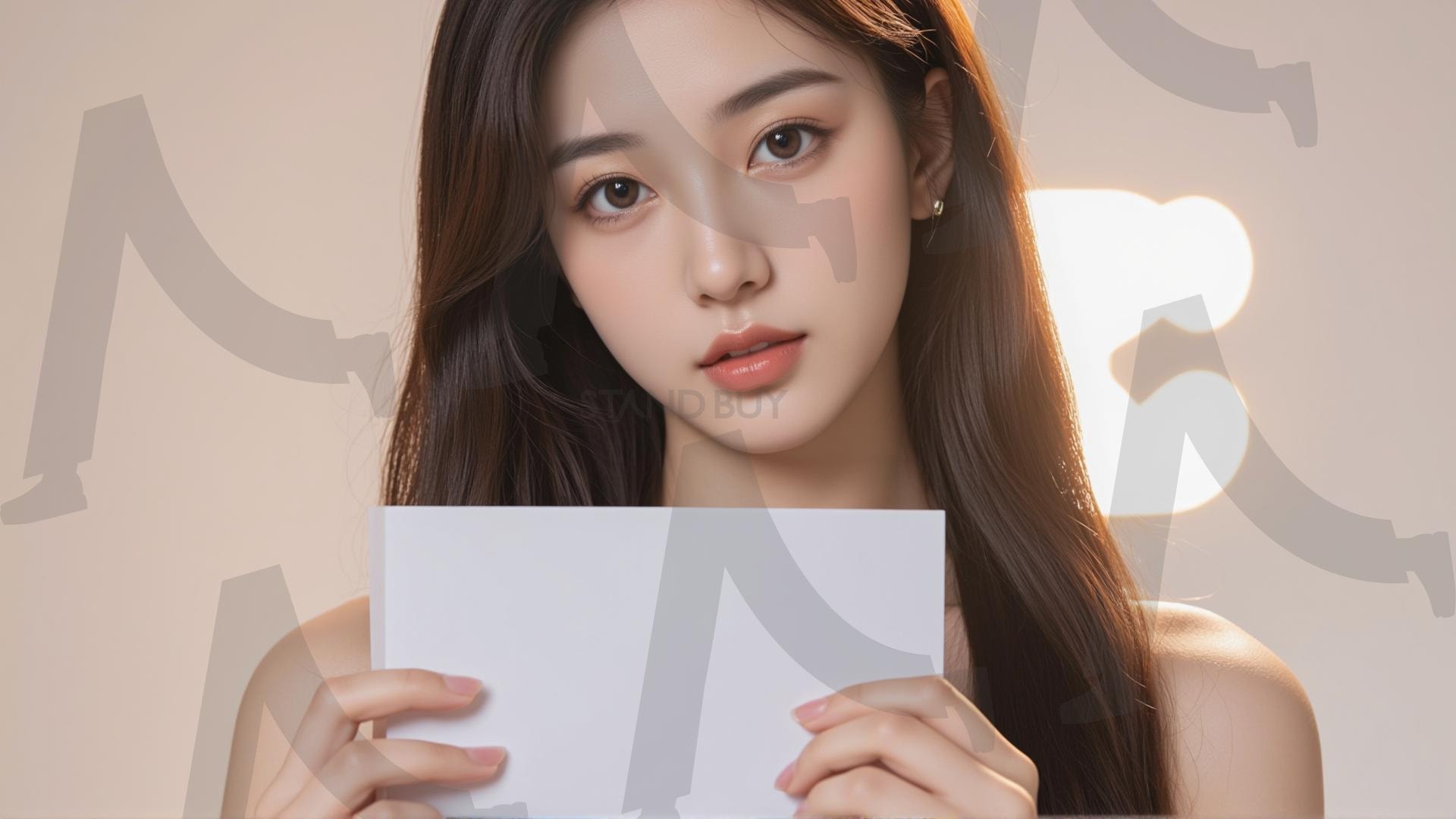 맞춤형 메시지 - 원하는 단어나 문구를 팻말에 넣어 사용 | 맞춤형 메시지, 팻말, 표지판, 안내, 경고, 광고, 정보, 프레젠테이션, ppt, 템플릿, Template, 미녀, 미인, ai | 스탠바이 STANDBUY 디지털 콘텐츠