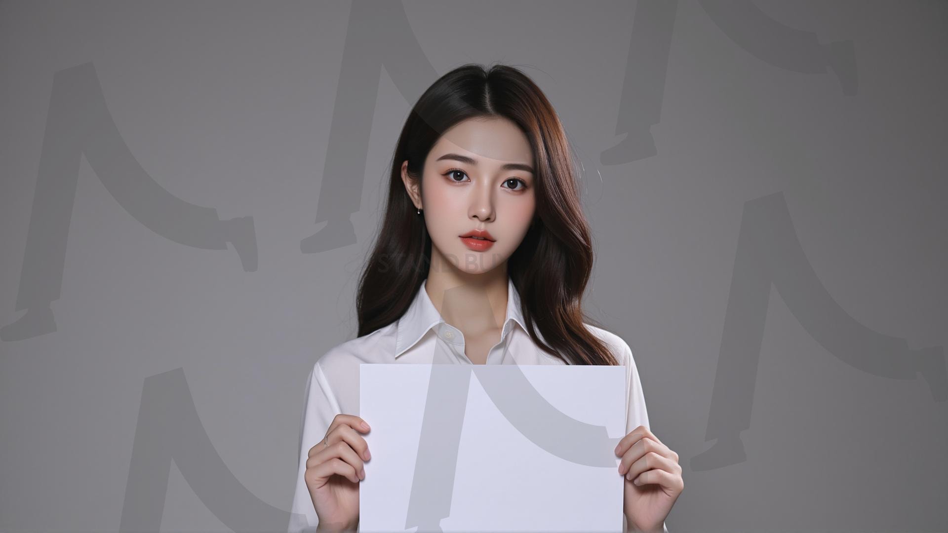 맞춤형 메시지 - 원하는 단어나 문구를 팻말에 넣어 사용 | 맞춤형 메시지, 팻말, 표지판, 안내, 경고, 광고, 정보, 프레젠테이션, ppt, 템플릿, Template, 미녀, 미인, ai | 스탠바이 STANDBUY 디지털 콘텐츠