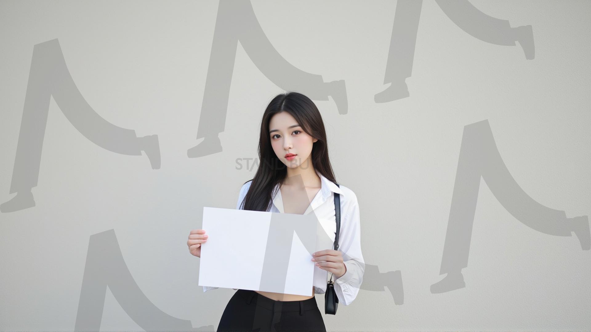 맞춤형 메시지 - 원하는 단어나 문구를 팻말에 넣어 사용 | 맞춤형 메시지, 팻말, 표지판, 안내, 경고, 광고, 정보, 프레젠테이션, ppt, 템플릿, Template, 미녀, 미인, ai | 스탠바이 STANDBUY 디지털 콘텐츠