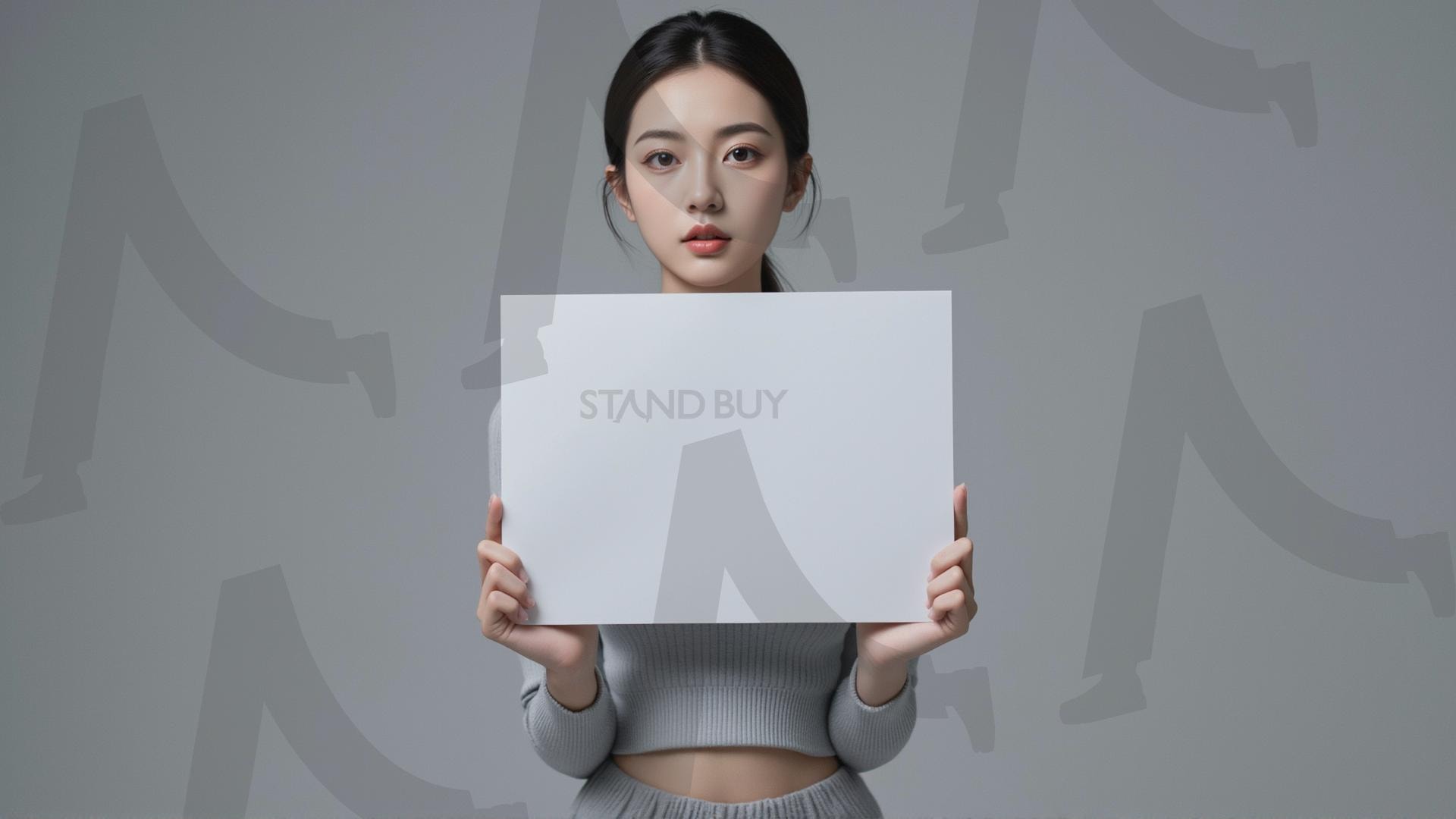 맞춤형 메시지 - 원하는 단어나 문구를 팻말에 넣어 사용 | 맞춤형 메시지, 팻말, 표지판, 안내, 경고, 광고, 정보, 프레젠테이션, ppt, 템플릿, Template, 미녀, 미인, ai | 스탠바이 STANDBUY 디지털 콘텐츠