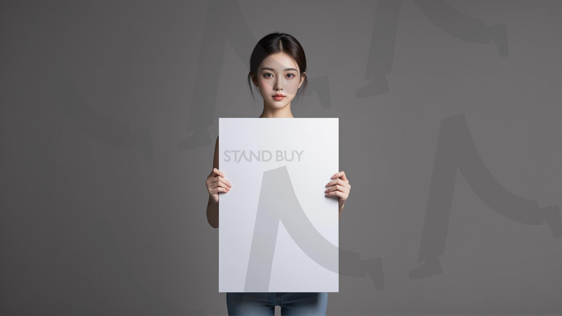 맞춤형 메시지 - 원하는 단어나 문구를 팻말에 넣어 사용 | 맞춤형 메시지, 팻말, 표지판, 안내, 경고, 광고, 정보, 프레젠테이션, ppt, 템플릿, Template, 미녀, 미인, ai | 스탠바이 STANDBUY 디지털 콘텐츠