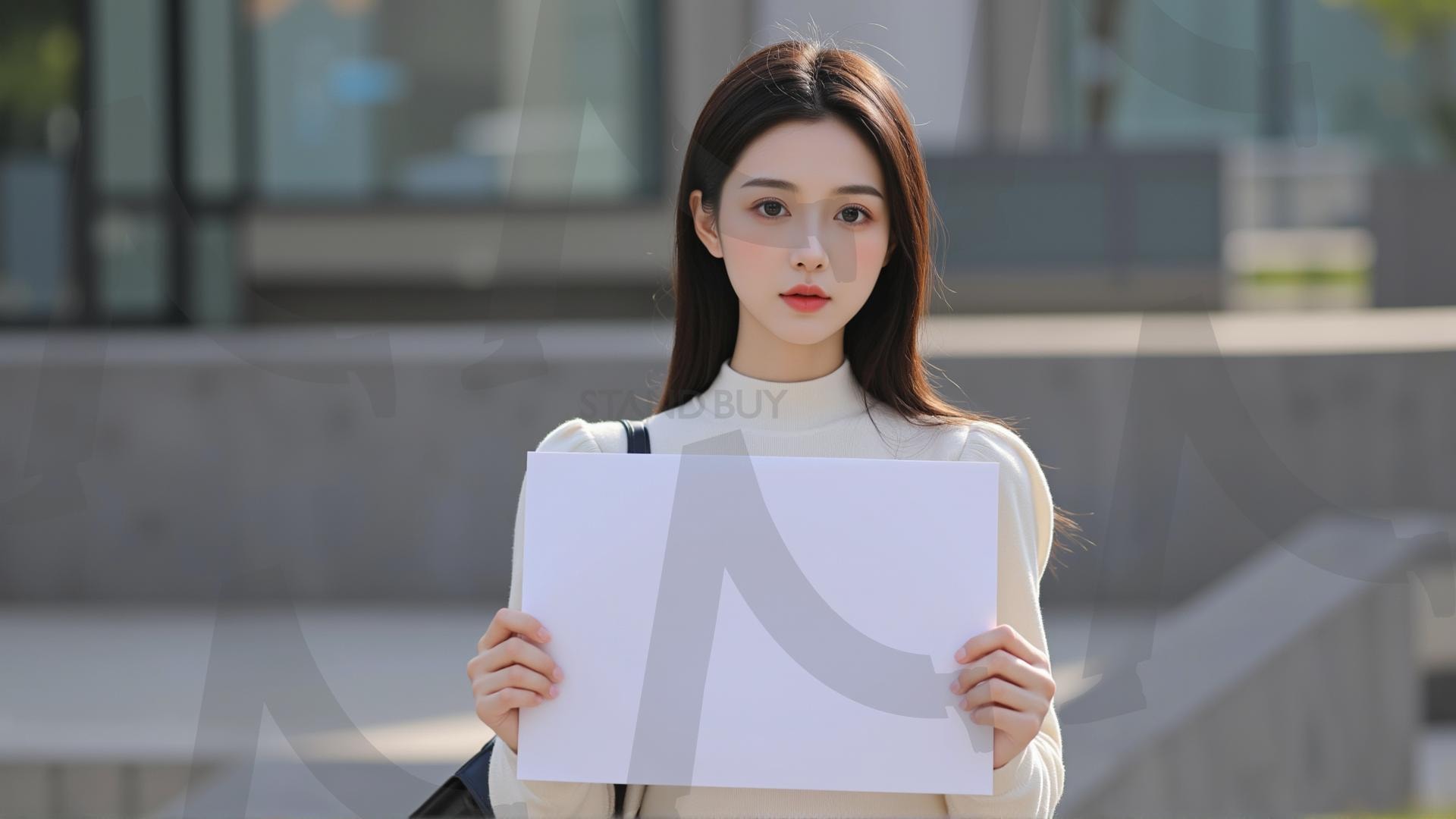 맞춤형 메시지 - 원하는 단어나 문구를 팻말에 넣어 사용 | 맞춤형 메시지, 팻말, 표지판, 안내, 경고, 광고, 정보, 프레젠테이션, ppt, 템플릿, Template, 미녀, 미인, ai | 스탠바이 STANDBUY 디지털 콘텐츠