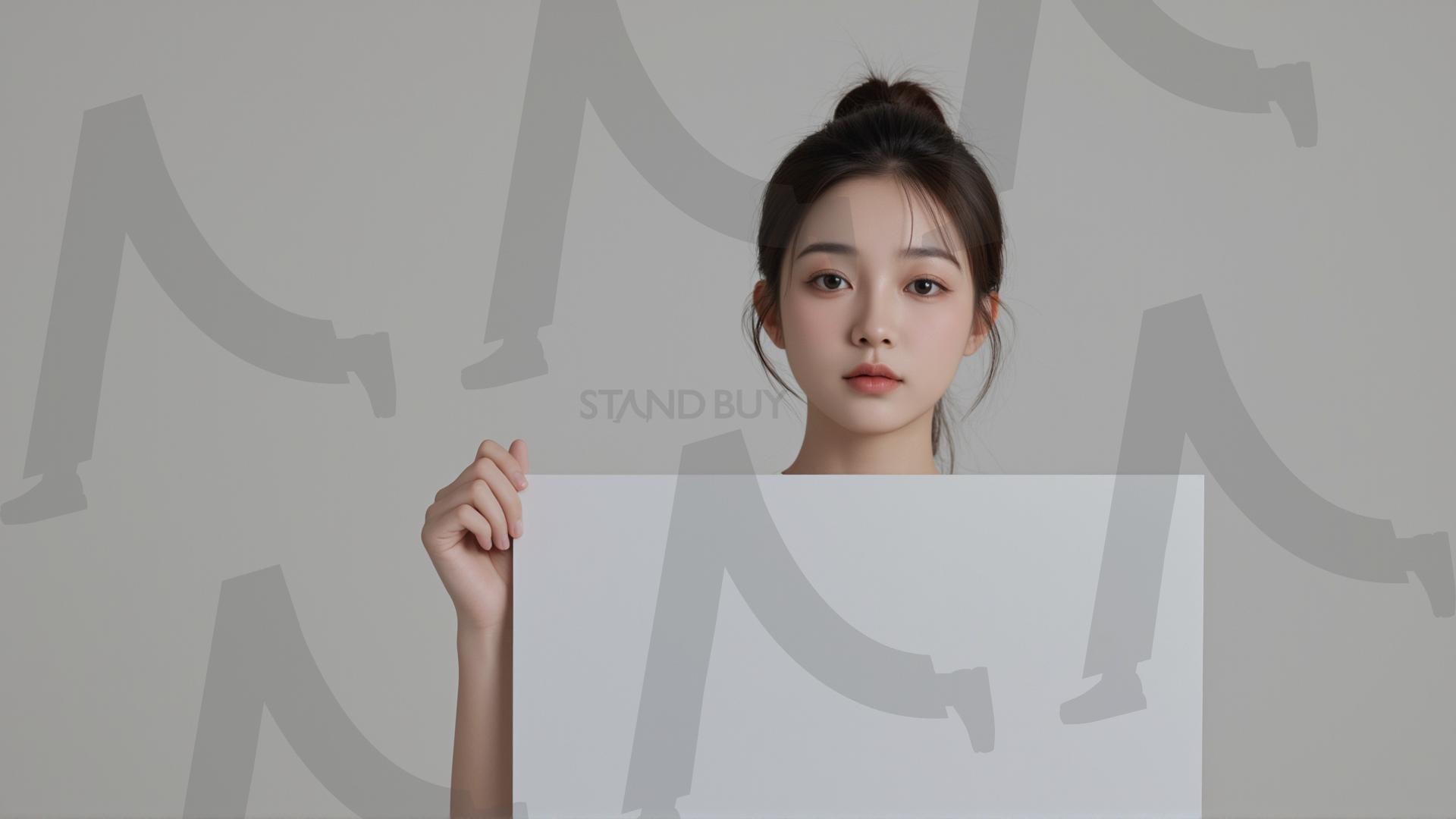 맞춤형 메시지 - 원하는 단어나 문구를 팻말에 넣어 사용 | 맞춤형 메시지, 팻말, 표지판, 안내, 경고, 광고, 정보, 프레젠테이션, ppt, 템플릿, Template, 미녀, 미인, ai | 스탠바이 STANDBUY 디지털 콘텐츠