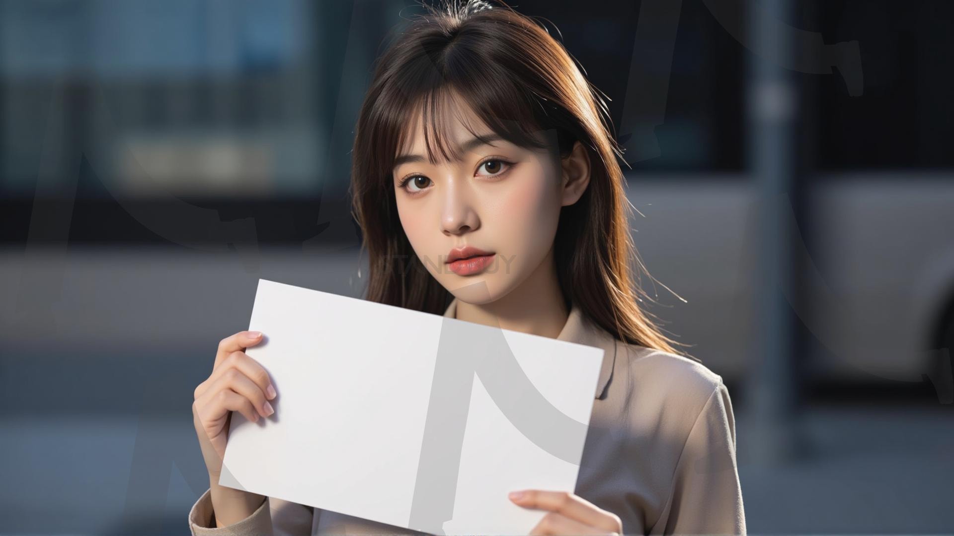 맞춤형 메시지 - 원하는 단어나 문구를 팻말에 넣어 사용 | 맞춤형 메시지, 팻말, 표지판, 안내, 경고, 광고, 정보, 프레젠테이션, ppt, 템플릿, Template, 미녀, 미인, ai | 스탠바이 STANDBUY 디지털 콘텐츠