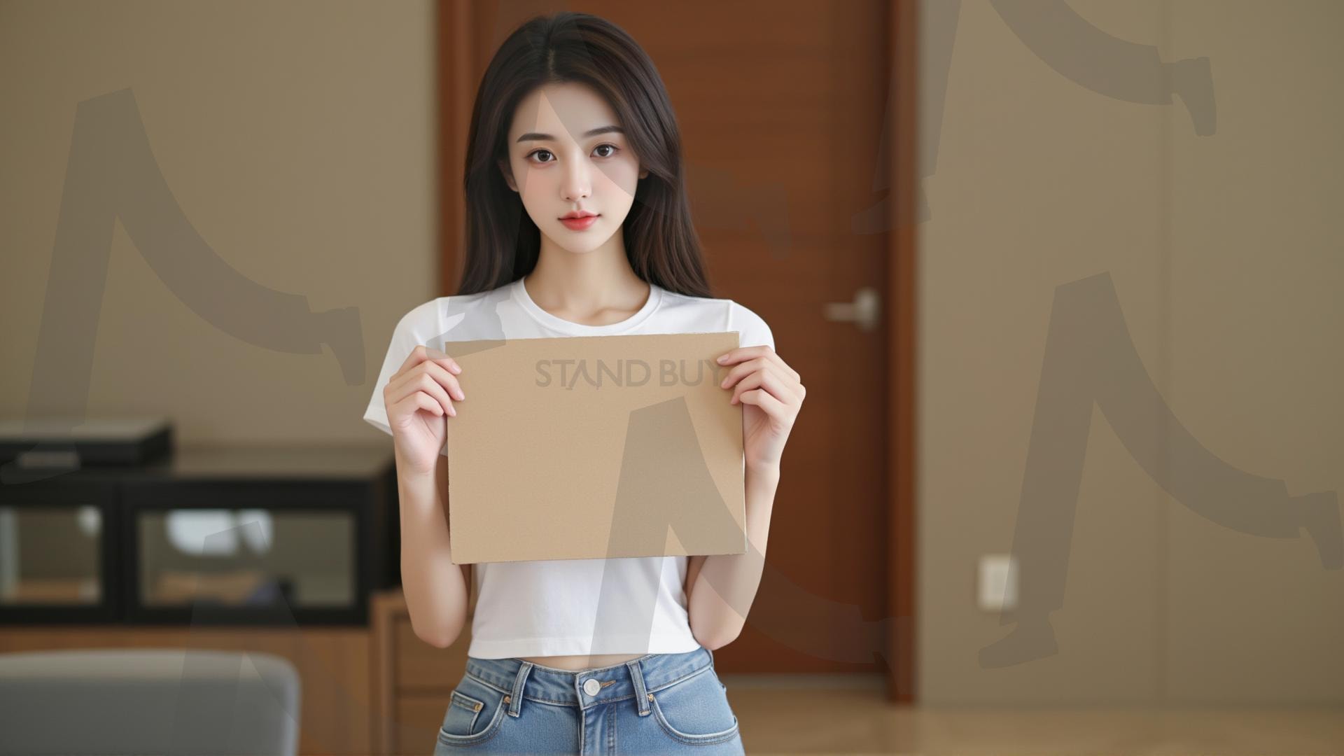 맞춤형 메시지 - 원하는 단어나 문구를 팻말에 넣어 사용 | 맞춤형 메시지, 팻말, 표지판, 안내, 경고, 광고, 정보, 프레젠테이션, ppt, 템플릿, Template, 미녀, 미인, ai | 스탠바이 STANDBUY 디지털 콘텐츠