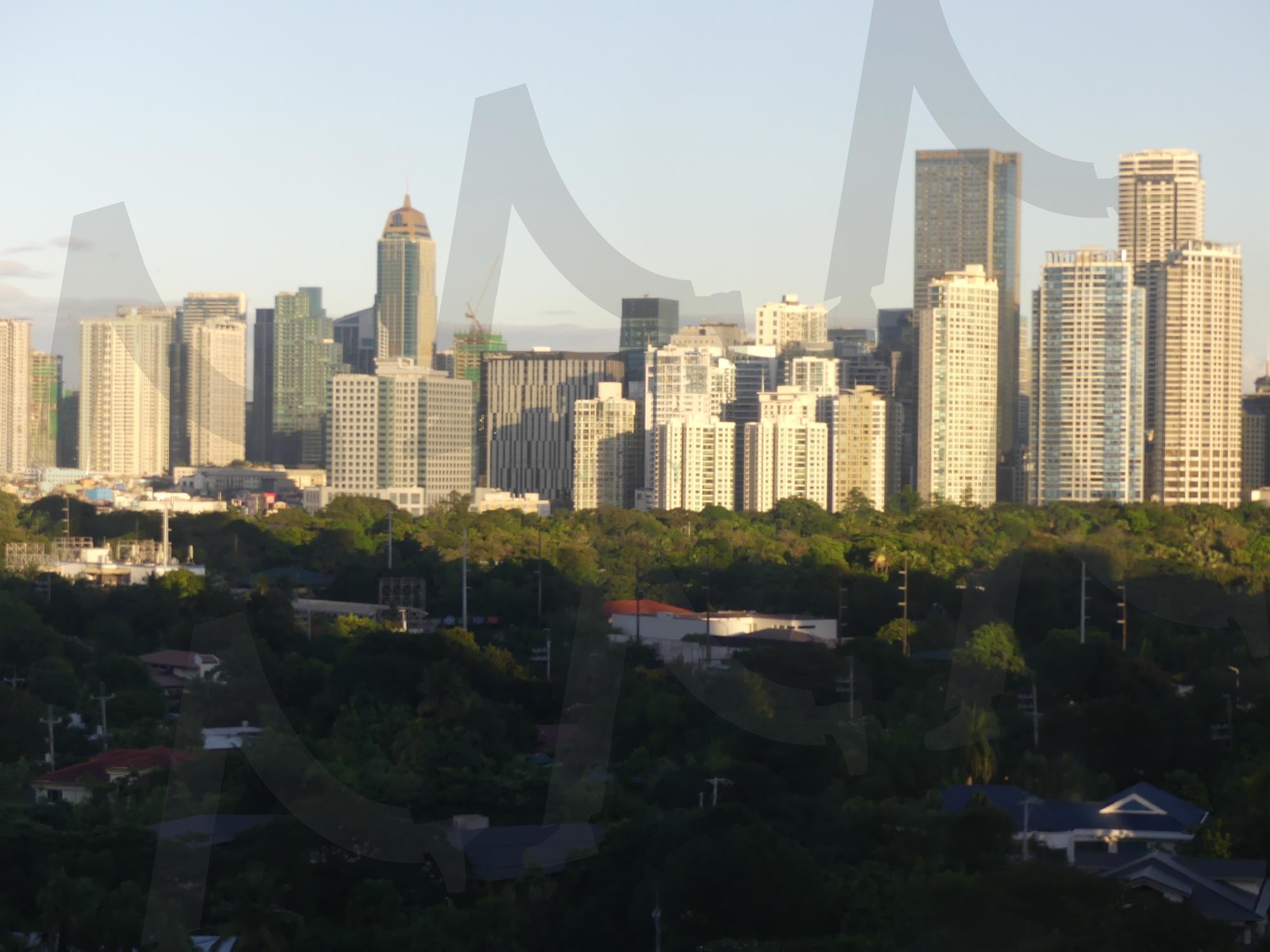 화창한 날의 필리핀 상업도시 마카티시 | 필리핀, 마닐라, 마카티, 빌딩 숲, 뉴욕같은, 맨하튼같은 | 스탠바이 STANDBUY 디지털 콘텐츠