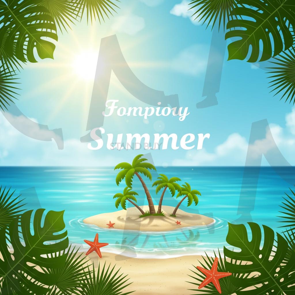 여름 휴양지 포스터 | ai, 바다, 해변가, 파도, 포스터, 휴양지포스터, 여행, 휴가, 캠핑, 하늘, 햇빛, 날씨, 나무, 그래픽자료, 포스터자료 | 스탠바이 STANDBUY 디지털 콘텐츠