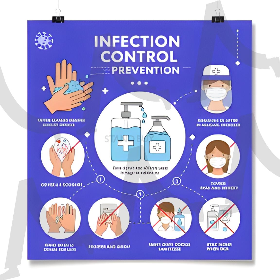 감염예방 손씻기 | 포스터, ai, 감염예방, 감염, 손씻기, 마스크, 보호, 병원, 종합병원, 대학병원, 개인병원, 총무과, 기획실, 그림, 일러스트, 아이콘 | 스탠바이 STANDBUY 디지털 콘텐츠