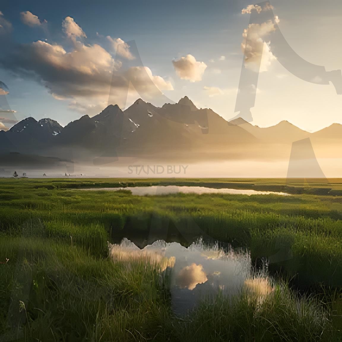 배경화면 | pc, PC배경화면, 배경화면, 풍경, 절경, 아름다운경치, 자연, 하늘, 구름, 나무, 풀, 호수, 물, ai | 스탠바이 STANDBUY 디지털 콘텐츠