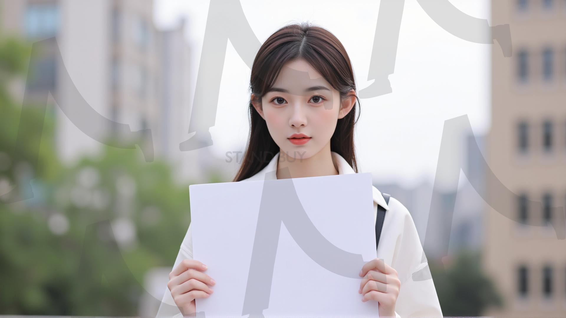 맞춤형 메시지 - 원하는 단어나 문구를 팻말에 넣어 사용 | 맞춤형 메시지, 팻말, 표지판, 안내, 경고, 광고, 정보, 프레젠테이션, ppt, 템플릿, Template, 미녀, 미인, ai | 스탠바이 STANDBUY 디지털 콘텐츠