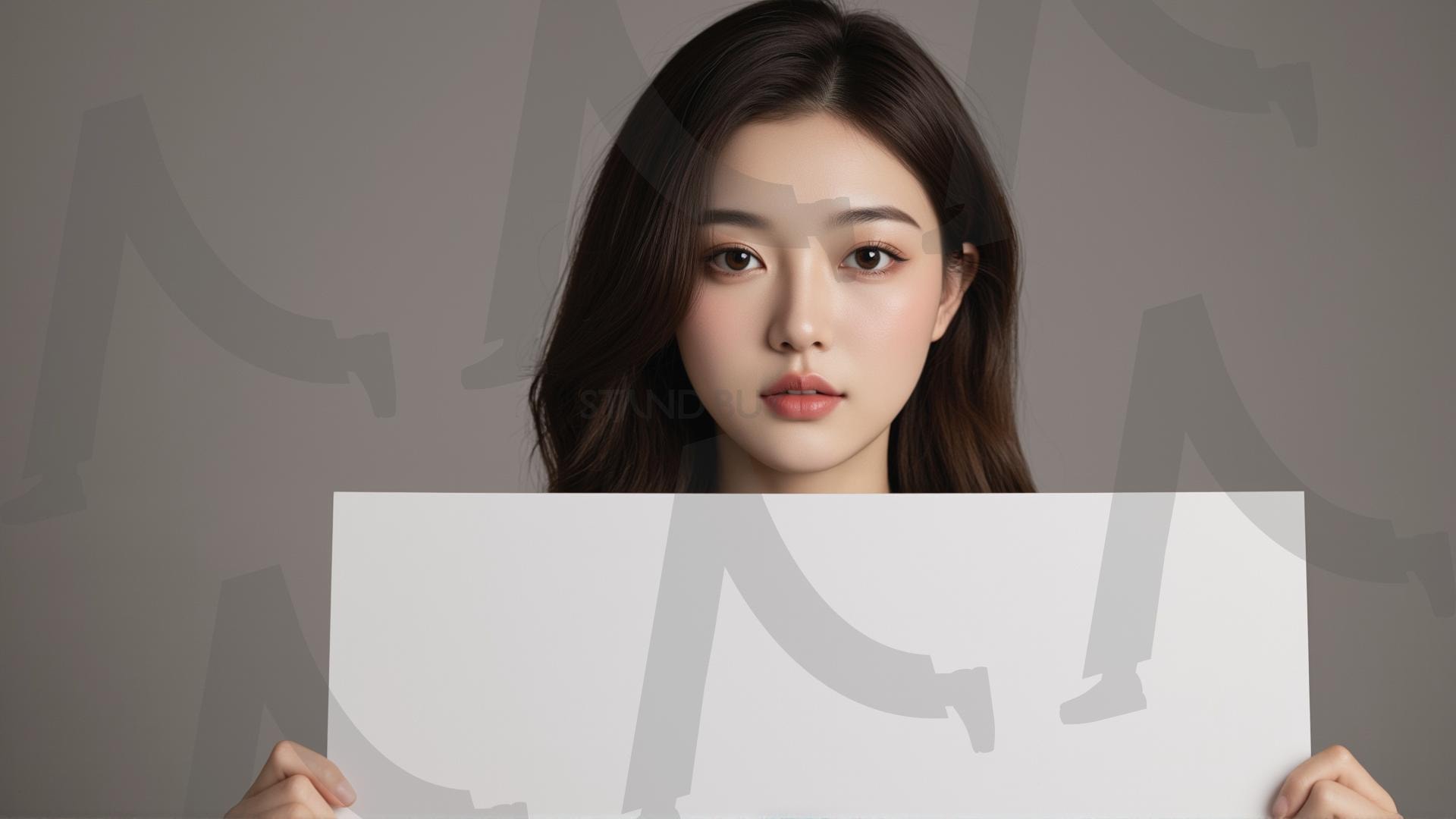 맞춤형 메시지 - 원하는 단어나 문구를 팻말에 넣어 사용 | 맞춤형 메시지, 팻말, 표지판, 안내, 경고, 광고, 정보, 프레젠테이션, ppt, 템플릿, Template, 미녀, 미인, ai | 스탠바이 STANDBUY 디지털 콘텐츠