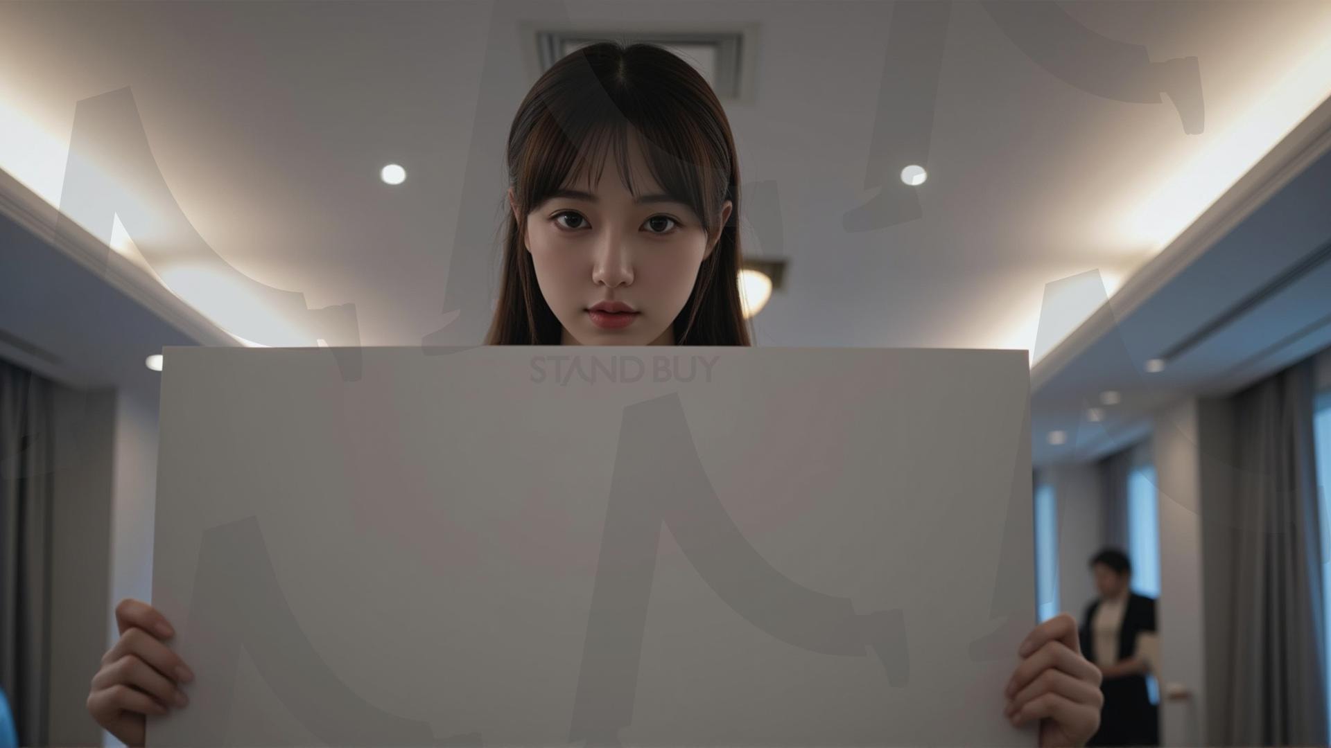 맞춤형 메시지 - 원하는 단어나 문구를 팻말에 넣어 사용 | 맞춤형 메시지, 팻말, 표지판, 안내, 경고, 광고, 정보, 프레젠테이션, ppt, 템플릿, Template, 미녀, 미인, ai | 스탠바이 STANDBUY 디지털 콘텐츠