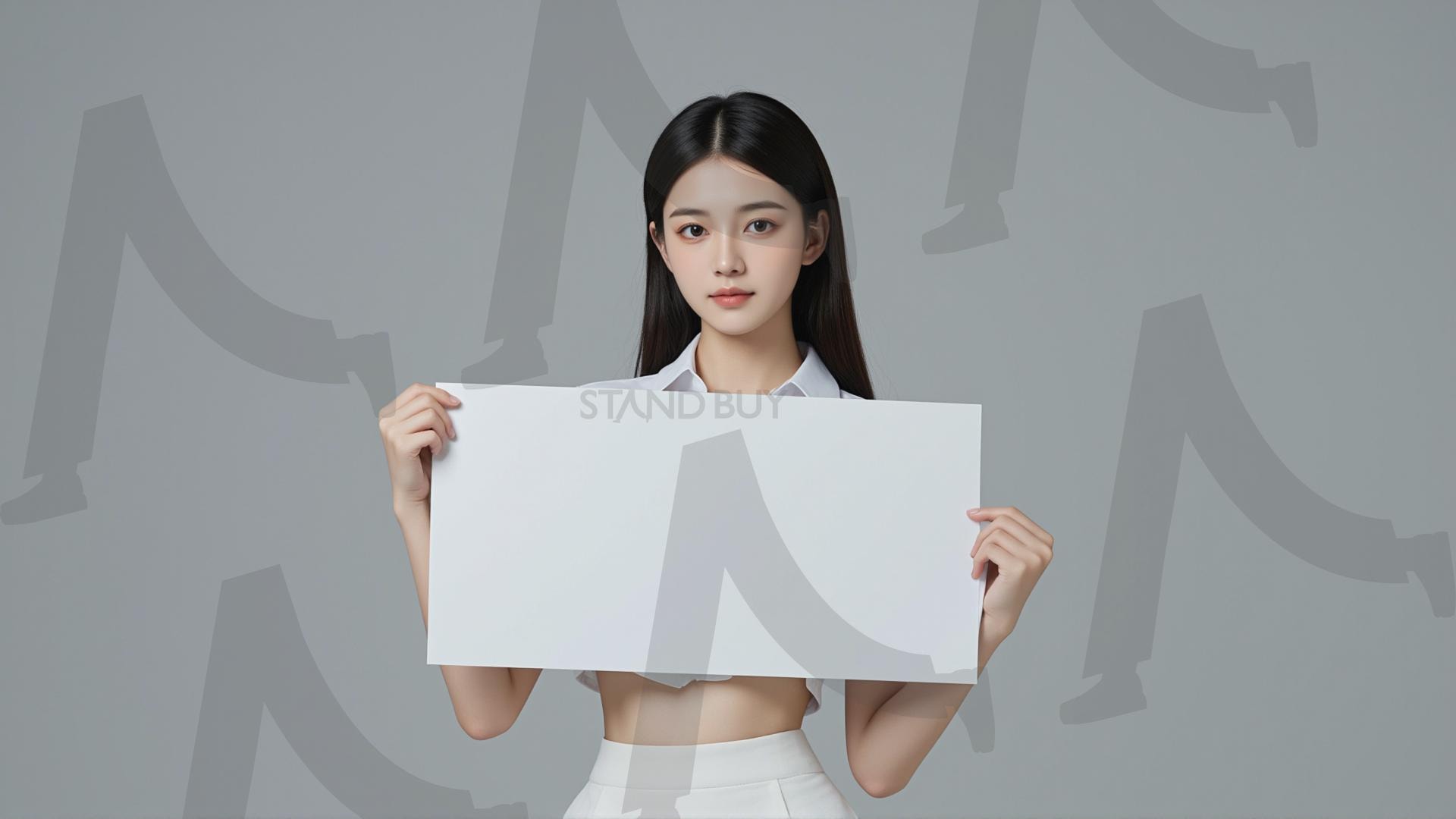 맞춤형 메시지 - 원하는 단어나 문구를 팻말에 넣어 사용 | 맞춤형 메시지, 팻말, 표지판, 안내, 경고, 광고, 정보, 프레젠테이션, ppt, 템플릿, Template, 미녀, 미인, ai | 스탠바이 STANDBUY 디지털 콘텐츠