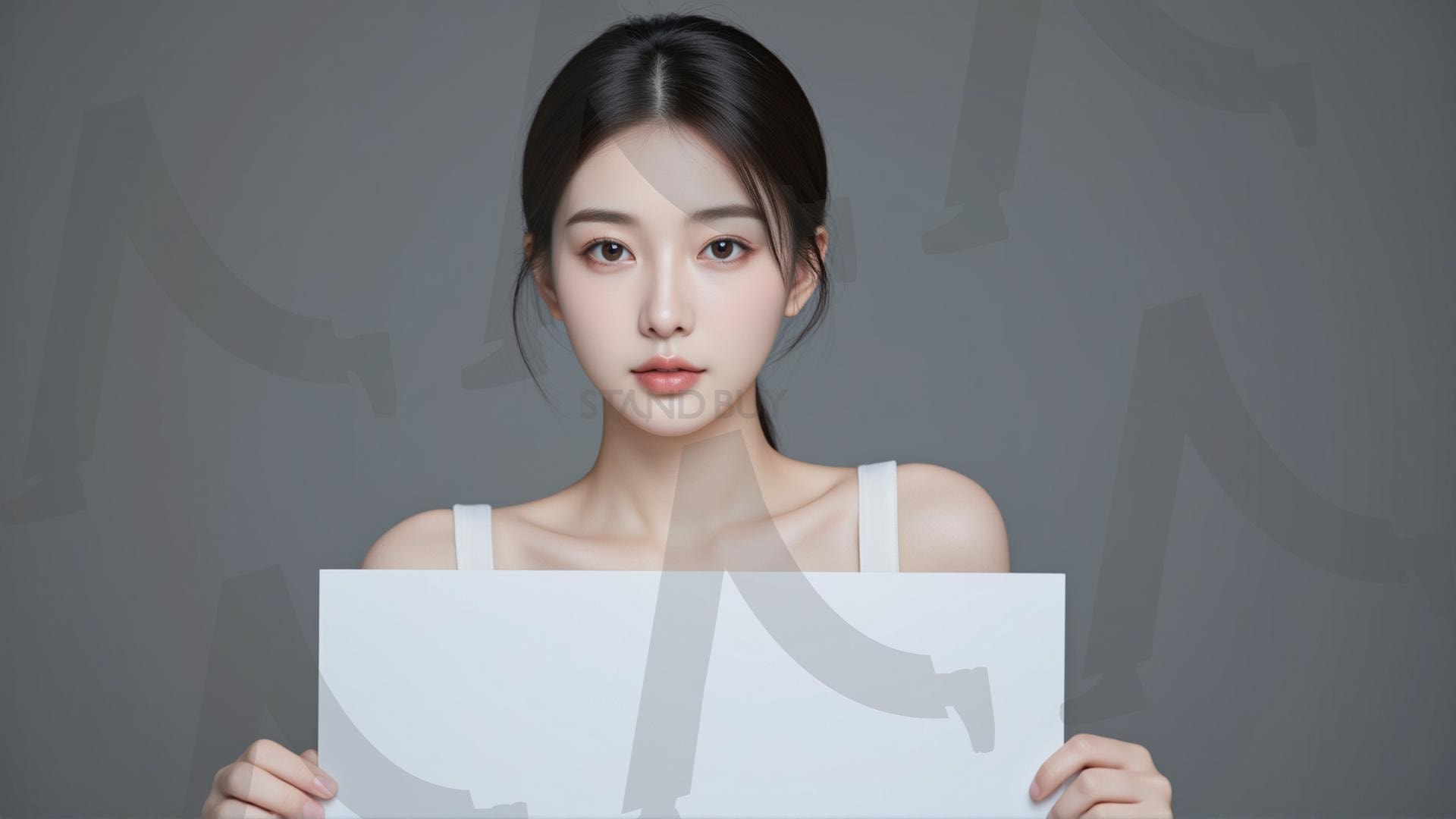 맞춤형 메시지 - 원하는 단어나 문구를 팻말에 넣어 사용 | 맞춤형 메시지, 팻말, 표지판, 안내, 경고, 광고, 정보, 프레젠테이션, ppt, 템플릿, Template, 미녀, 미인, ai | 스탠바이 STANDBUY 디지털 콘텐츠