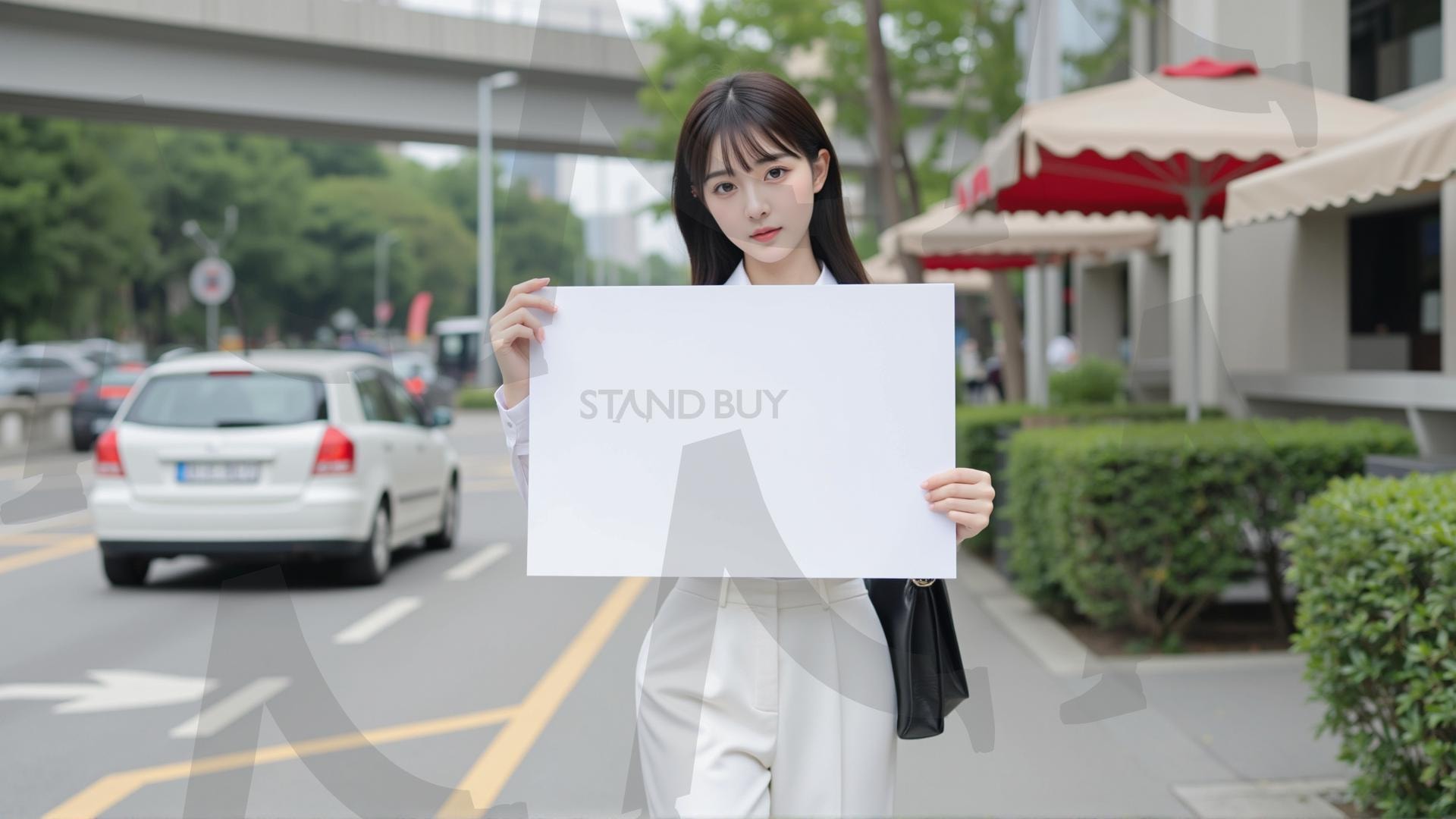 맞춤형 메시지 - 원하는 단어나 문구를 팻말에 넣어 사용 | 맞춤형 메시지, 팻말, 표지판, 안내, 경고, 광고, 정보, 프레젠테이션, ppt, 템플릿, Template, 미녀, 미인, ai | 스탠바이 STANDBUY 디지털 콘텐츠