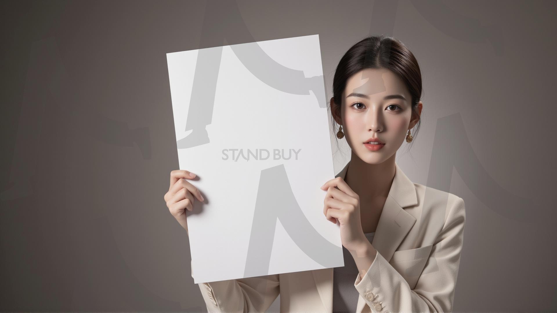 맞춤형 메시지 - 원하는 단어나 문구를 팻말에 넣어 사용 | 맞춤형 메시지, 팻말, 표지판, 안내, 경고, 광고, 정보, 프레젠테이션, ppt, 템플릿, Template, 미녀, 미인, ai | 스탠바이 STANDBUY 디지털 콘텐츠