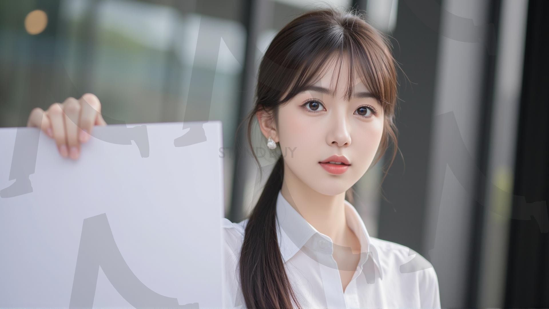 맞춤형 메시지 - 원하는 단어나 문구를 팻말에 넣어 사용 | 맞춤형 메시지, 팻말, 표지판, 안내, 경고, 광고, 정보, 프레젠테이션, ppt, 템플릿, Template, 미녀, 미인, ai | 스탠바이 STANDBUY 디지털 콘텐츠