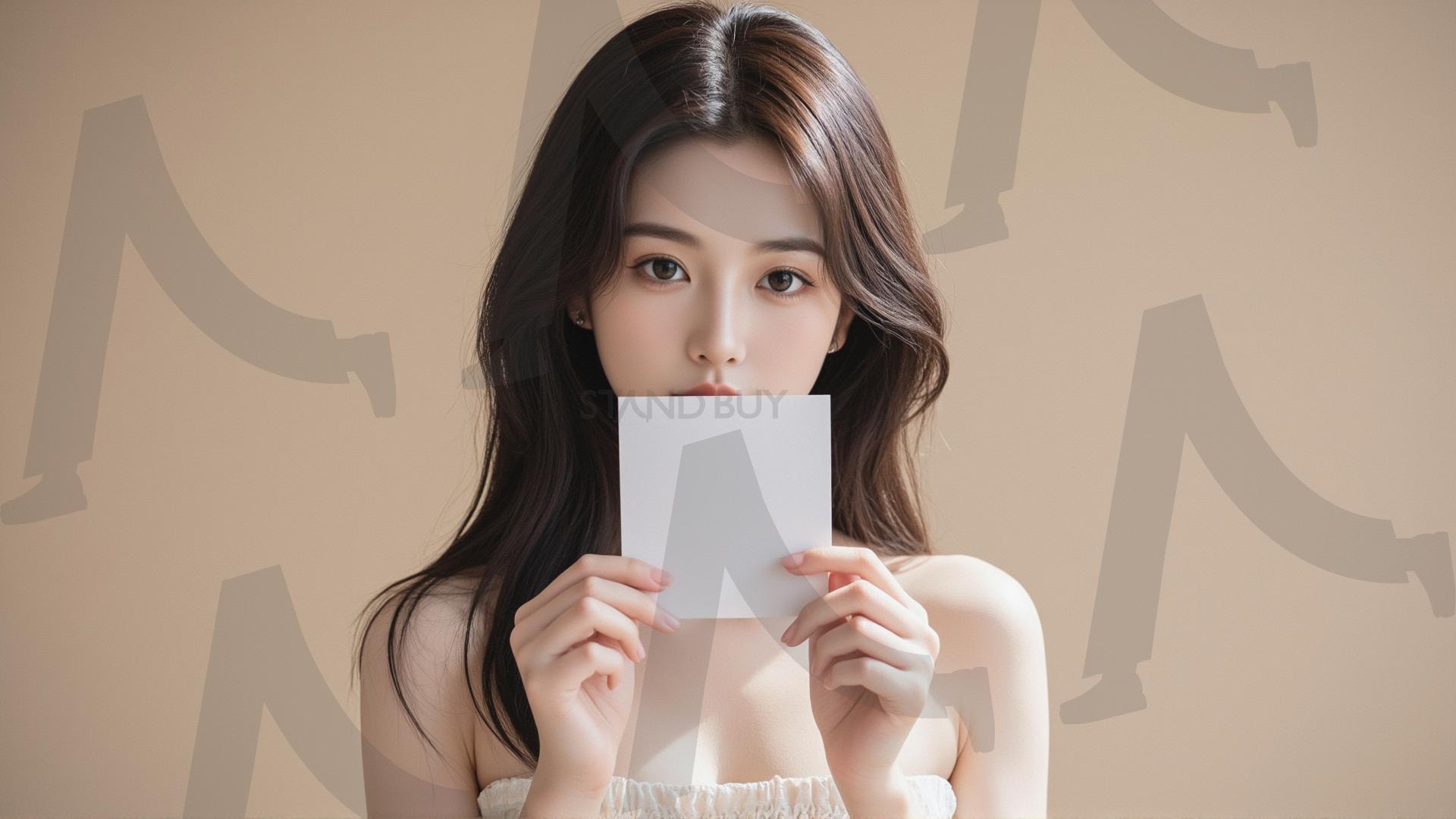 맞춤형 메시지 - 원하는 단어나 문구를 팻말에 넣어 사용 | 맞춤형 메시지, 팻말, 표지판, 안내, 경고, 광고, 정보, 프레젠테이션, ppt, 템플릿, Template, 미녀, 미인, ai | 스탠바이 STANDBUY 디지털 콘텐츠