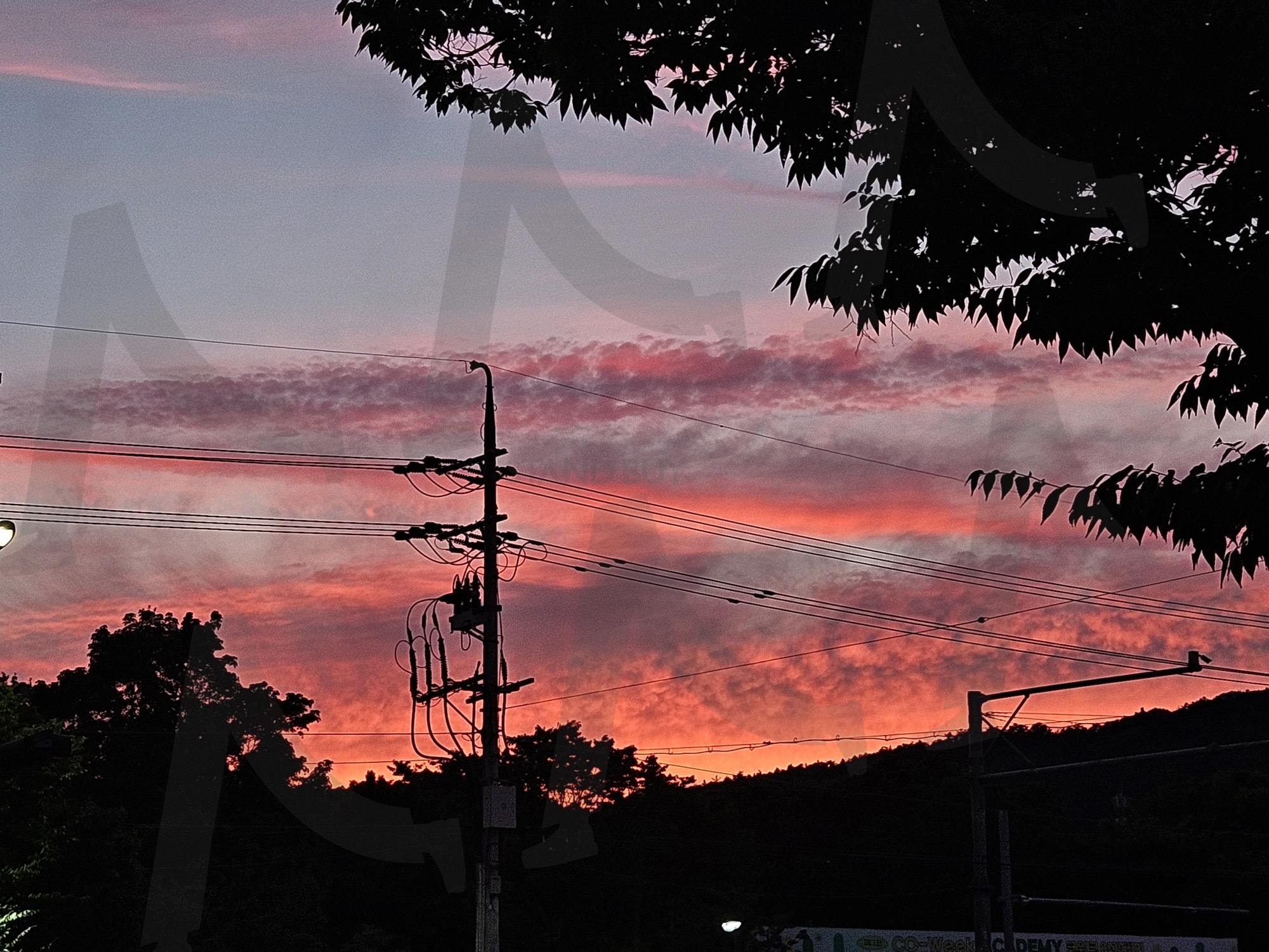 사진에 담기지 않는 노을 | 노을, 전봇대, 분위기, 오후, 시간, 아름디운, 풍경, 썸네일 | 스탠바이 STANDBUY 디지털 콘텐츠