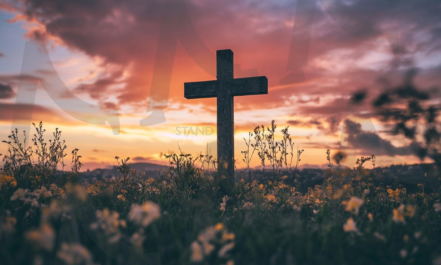 십자가 | 교회, 성당, 기독교, church, 믿음, 소망, faith, 하나님, 예수님, 예배당, 예배, 경배, 십자가, 들판, 꽃, ai | 스탠바이 STANDBUY 디지털 콘텐츠