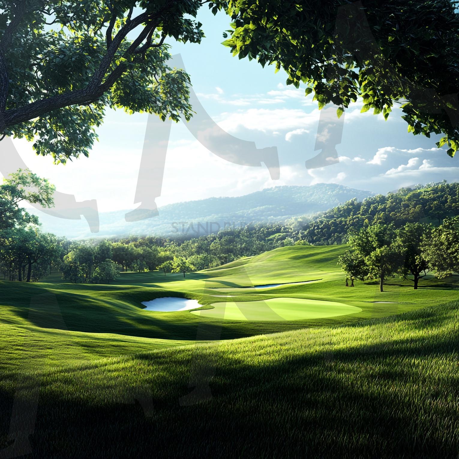 골프 코스 | 골프장, 골프, 골프공, golf, 잔디, 들판, 목초, 그린, 그린필드, 골프그린, 자연, 잔디밭, 18홀, 스포츠, 골프코스, ai | 스탠바이 STANDBUY 디지털 콘텐츠