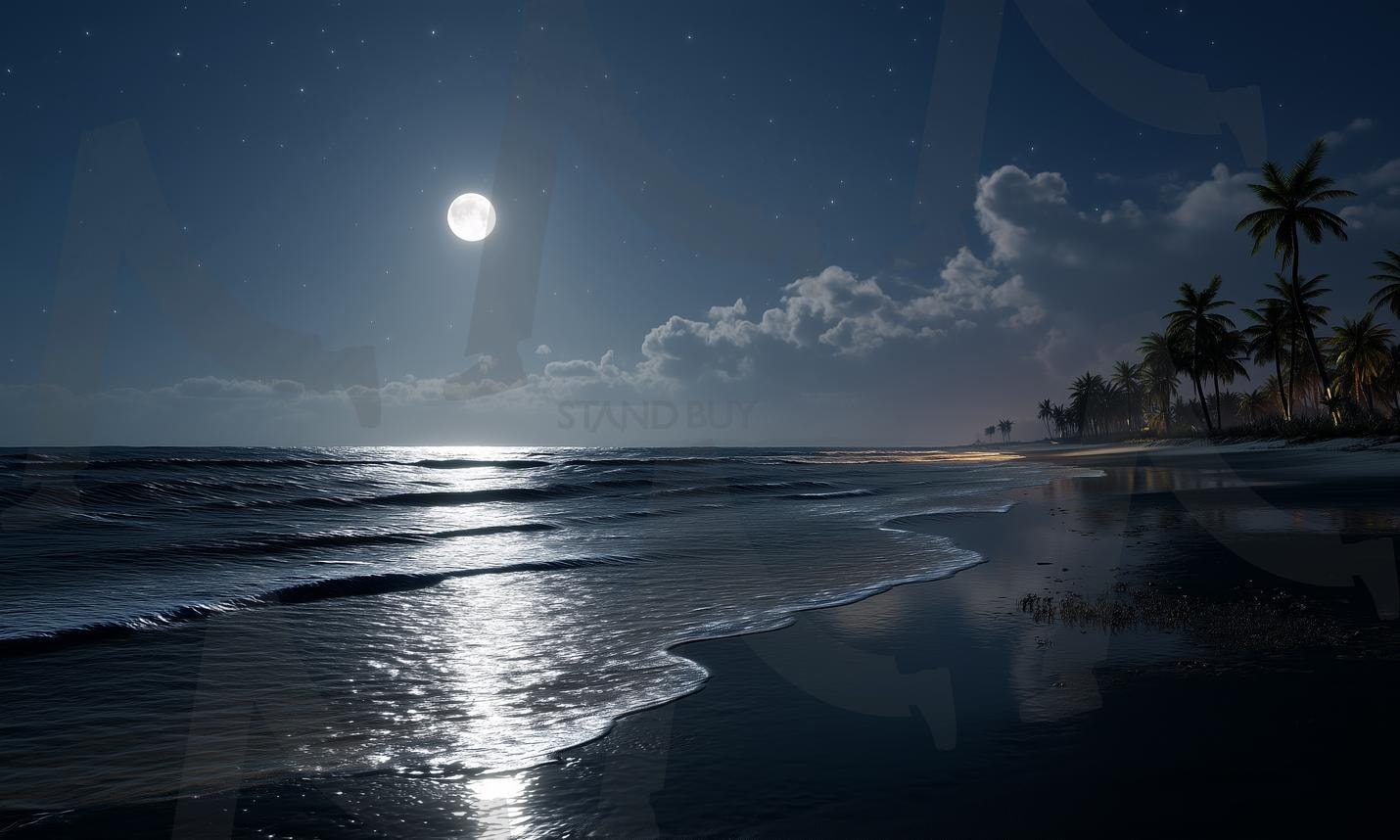 달밤 | 달밤, 밤하늘, 달, 보름달, 어두운 하늘, 밤 풍경, 달빛, 야경, Moon, full moon, 호수, 바닷가, 바다, 풍경, ai | 스탠바이 STANDBUY 디지털 콘텐츠