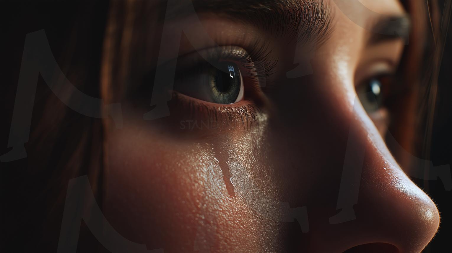 눈물 | 눈물, 눈동자, 슬픈눈, 감동의눈물, 울음, 눈물방울, 촉촉한눈, 감정표현, 슬픔, 감동, 우는눈, 젖은눈동자, 흐르는눈물, 애절한눈, 눈물고인눈, 감성적인눈, 슬픔의표정, 눈물샘, 눈빛, 울먹이는눈, ai | 스탠바이 STANDBUY 디지털 콘텐츠