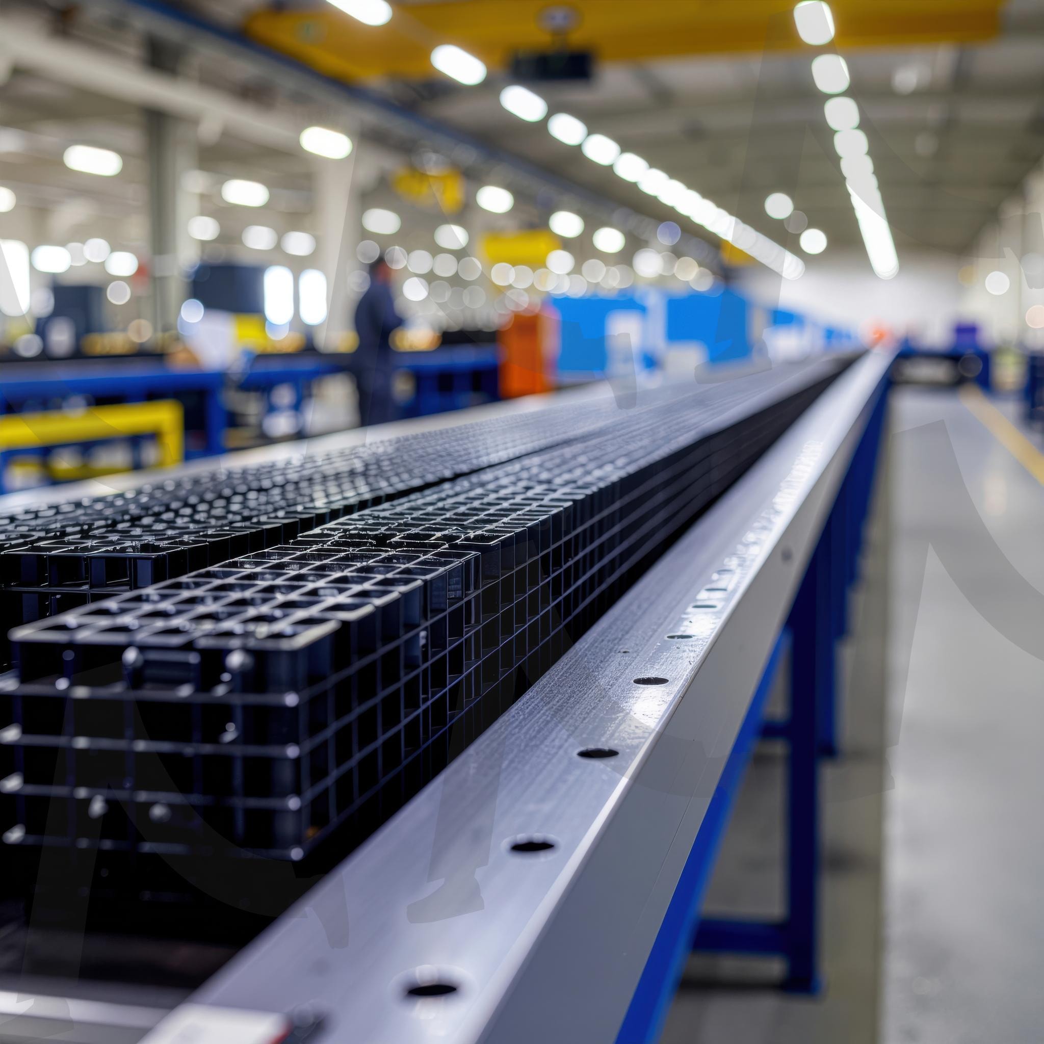 첨단 자동화 시스템과 산업 효율성을 구현한 정밀한 제조 공정 인프라 | 제조 공정, 산업 자동화, 생산 라인, 공장 시설, 정밀 제조, 컨베이어 시스템, 산업 설비, 품질 관리, 첨단 생산, 제조 인프라, ai | 스탠바이 STANDBUY 디지털 콘텐츠