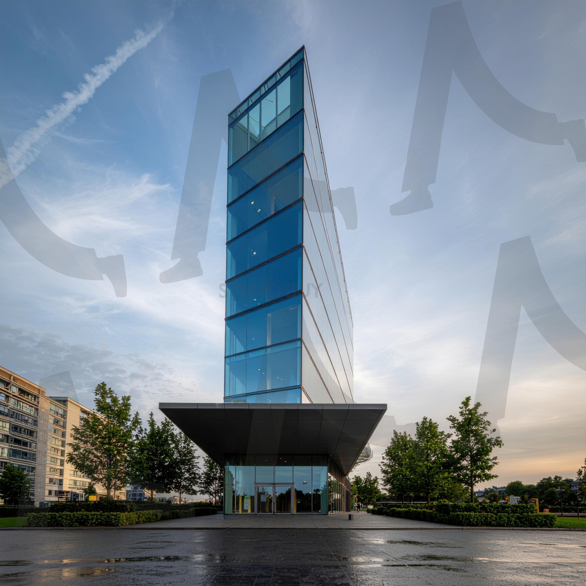 도시 경관과 에너지 효율성을 혁신적으로 결합한 첨단 커튼월 건축 기술 | 유리 건축물, 현대 건축, 커튼월 시스템, 도시 디자인, 건축 혁신, 건물 외관, 친환경 건축, 상업 건물, 건축 미학, 도시 경관, ai | 스탠바이 STANDBUY 디지털 콘텐츠