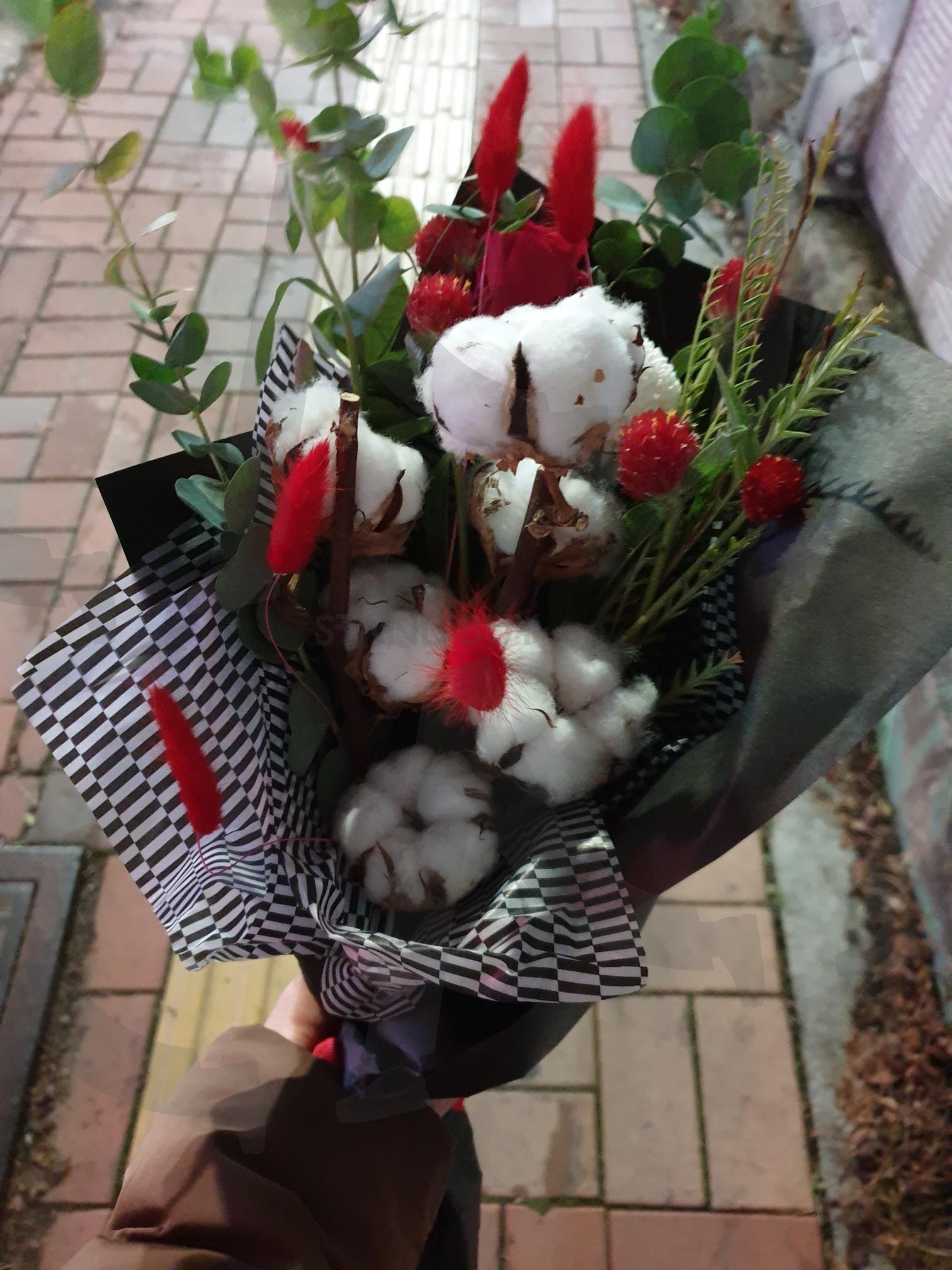 목화 믹스 꽃다발 | 꽃다발, 기념일, 감사인사, 목화꽃 화이트, 다용도 행사용 | 스탠바이 STANDBUY 디지털 콘텐츠