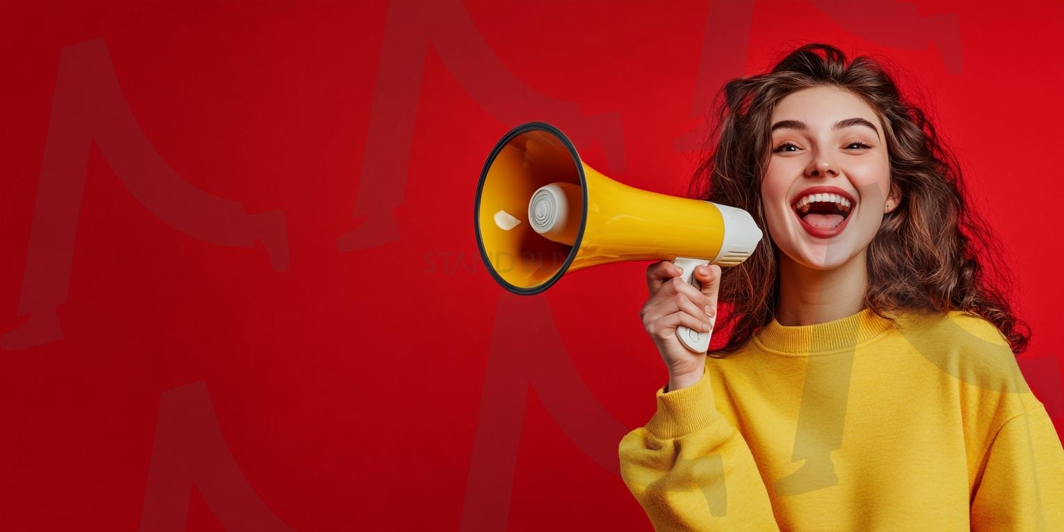 공지사항 | 메가폰, 메가폰외침, 외치는사람, 메가폰남자, 메가폰여자, 확성기, 발표, 시위, 응원, 연설, 소리치는사람, 메시지전달, 캠페인, 리더십, 알림, 공지, 집회, 열정, 주장, 목소리, 환호, 공지사항, ai | 스탠바이 STANDBUY 디지털 콘텐츠