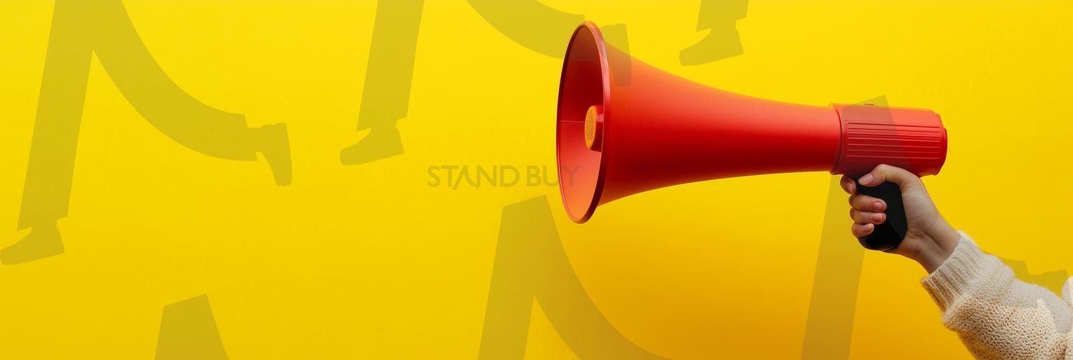 공지사항 | 메가폰, 메가폰외침, 외치는사람, 메가폰남자, 메가폰여자, 확성기, 발표, 시위, 응원, 연설, 소리치는사람, 메시지전달, 캠페인, 리더십, 알림, 공지, 집회, 열정, 주장, 목소리, 환호, 공지사항, ai | 스탠바이 STANDBUY 디지털 콘텐츠