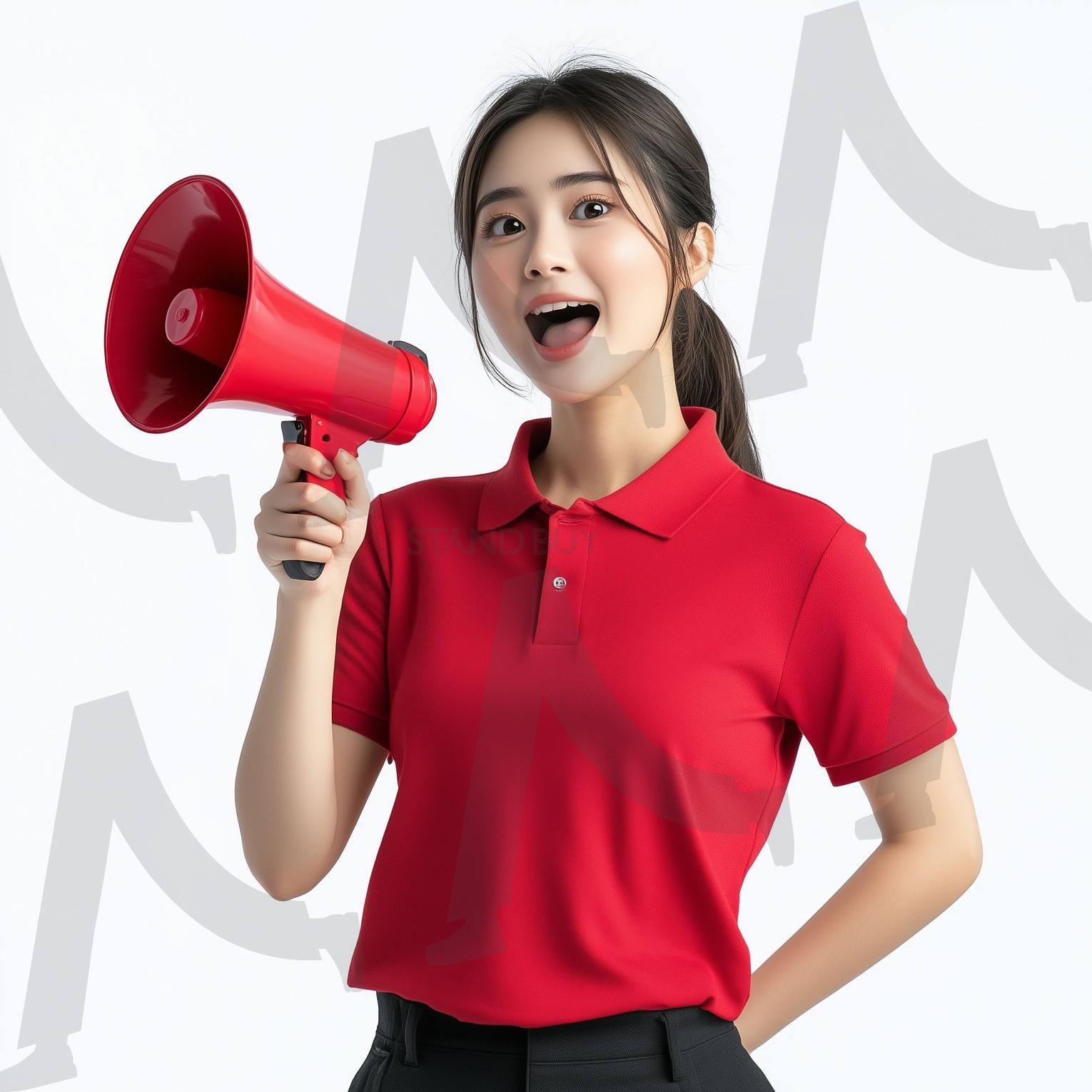 공지사항 | 메가폰, 메가폰외침, 외치는사람, 메가폰남자, 메가폰여자, 확성기, 발표, 시위, 응원, 연설, 소리치는사람, 메시지전달, 캠페인, 리더십, 알림, 공지, 집회, 열정, 주장, 목소리, 환호, 공지사항, ai | 스탠바이 STANDBUY 디지털 콘텐츠